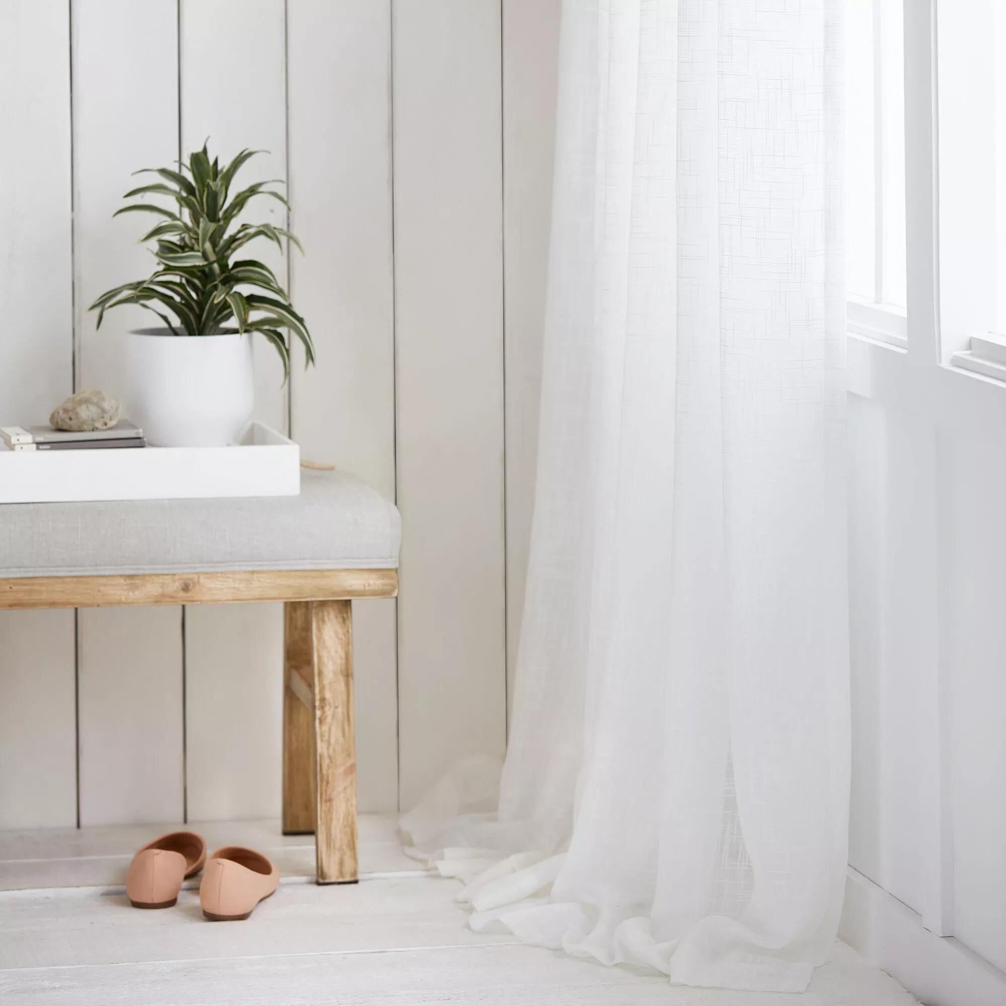Rideau semi-transparent Darja Blanc