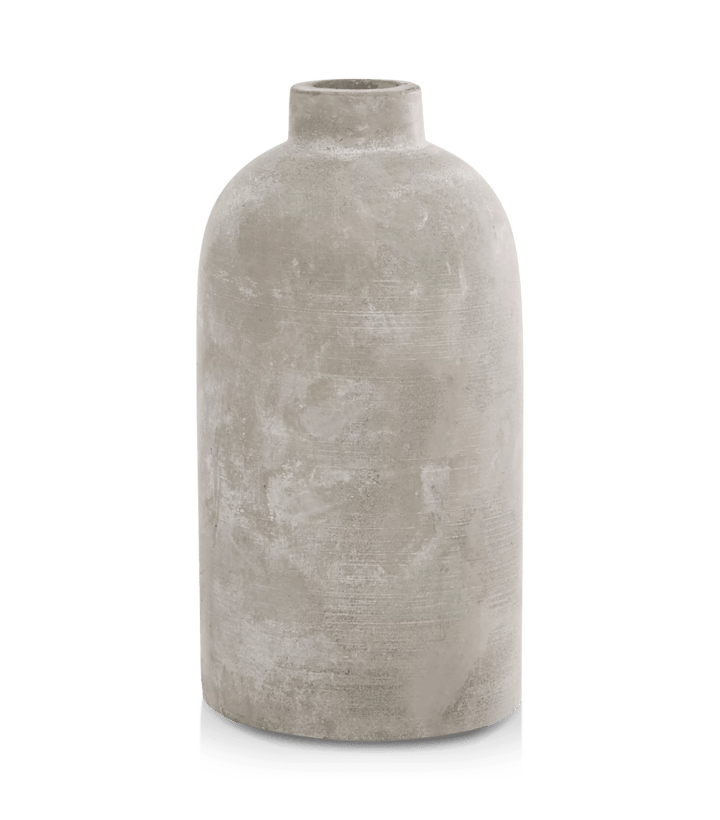 Vase de table bouteille en ciment