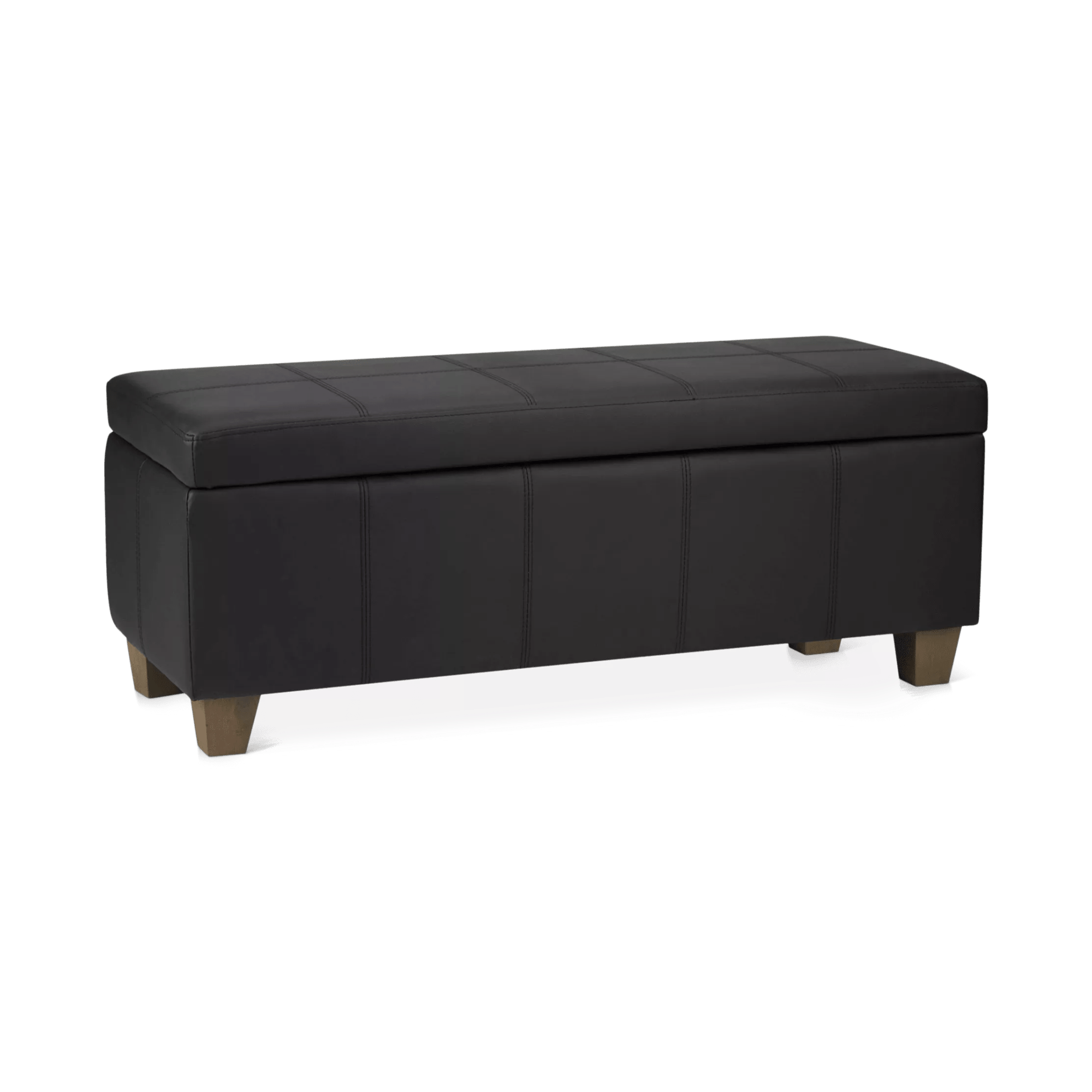 Banc de rangement en similicuir