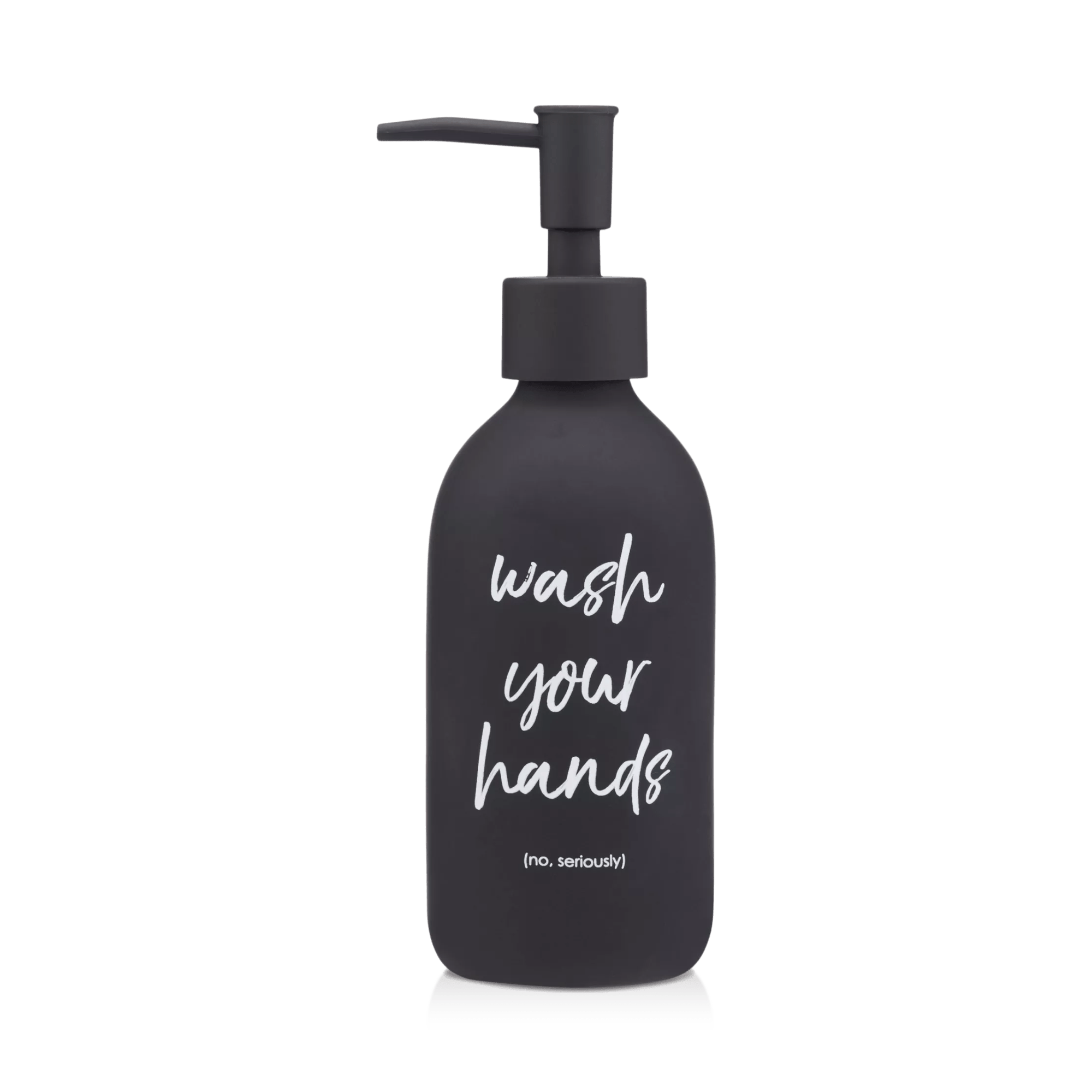 Distributeur de savon avec typographie