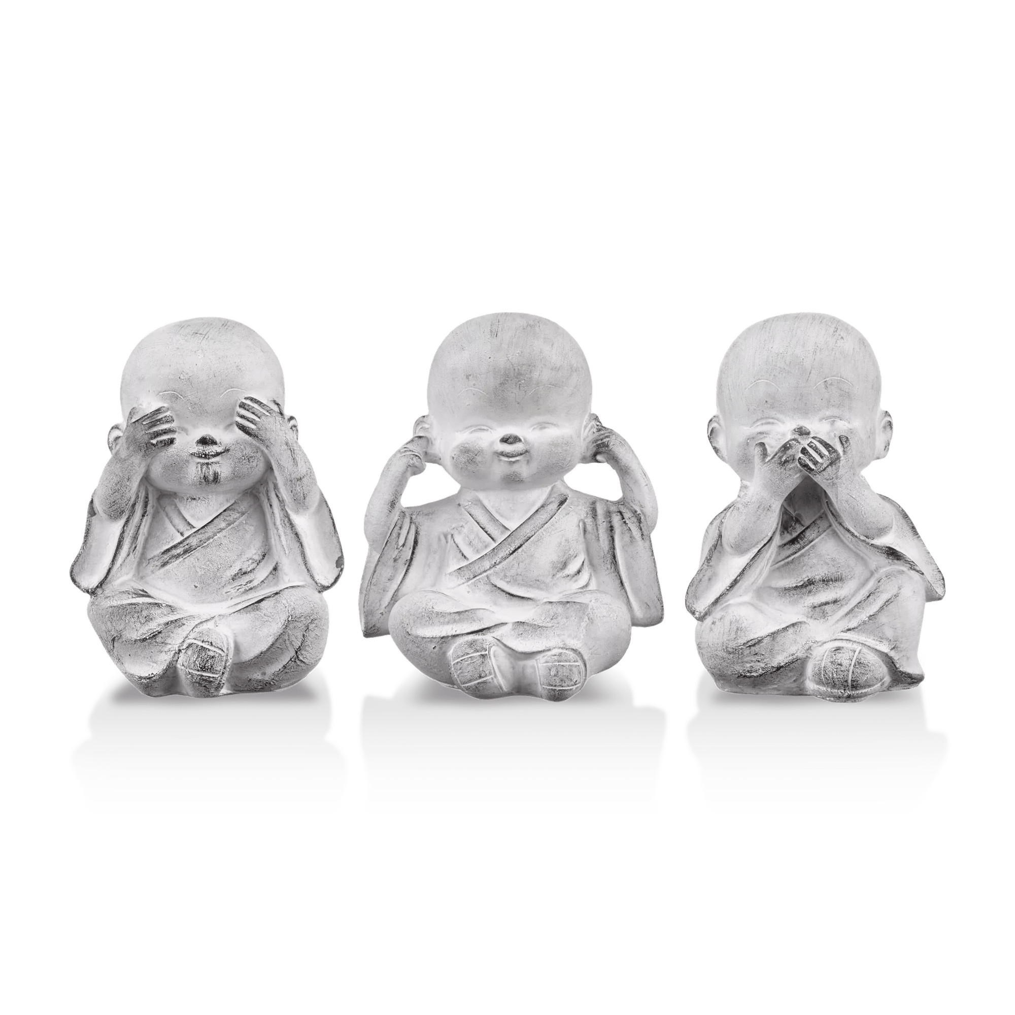 Statuettes des Buddha de la sagesse en ciment
