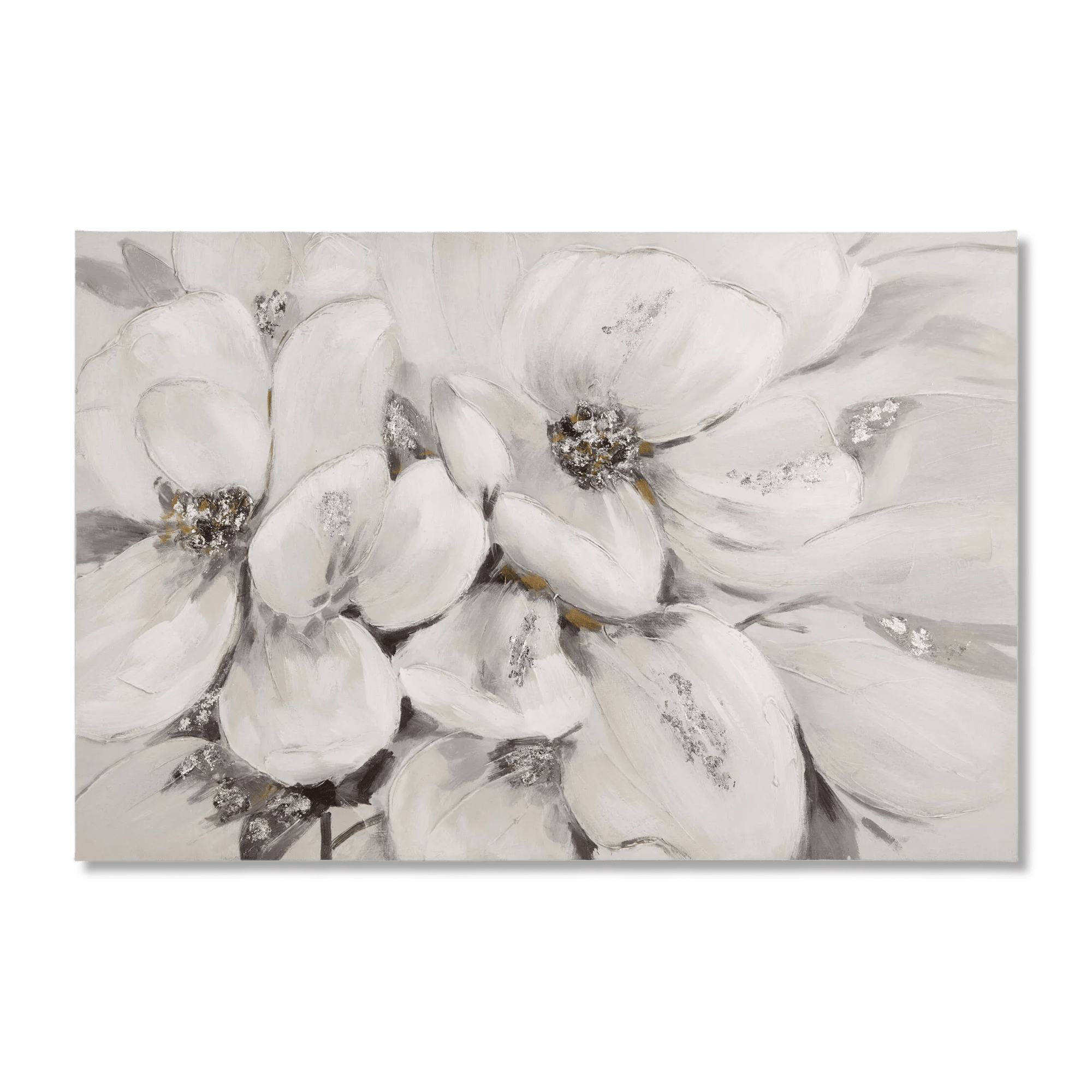Tableau floral imprimé avec embellissements au gel