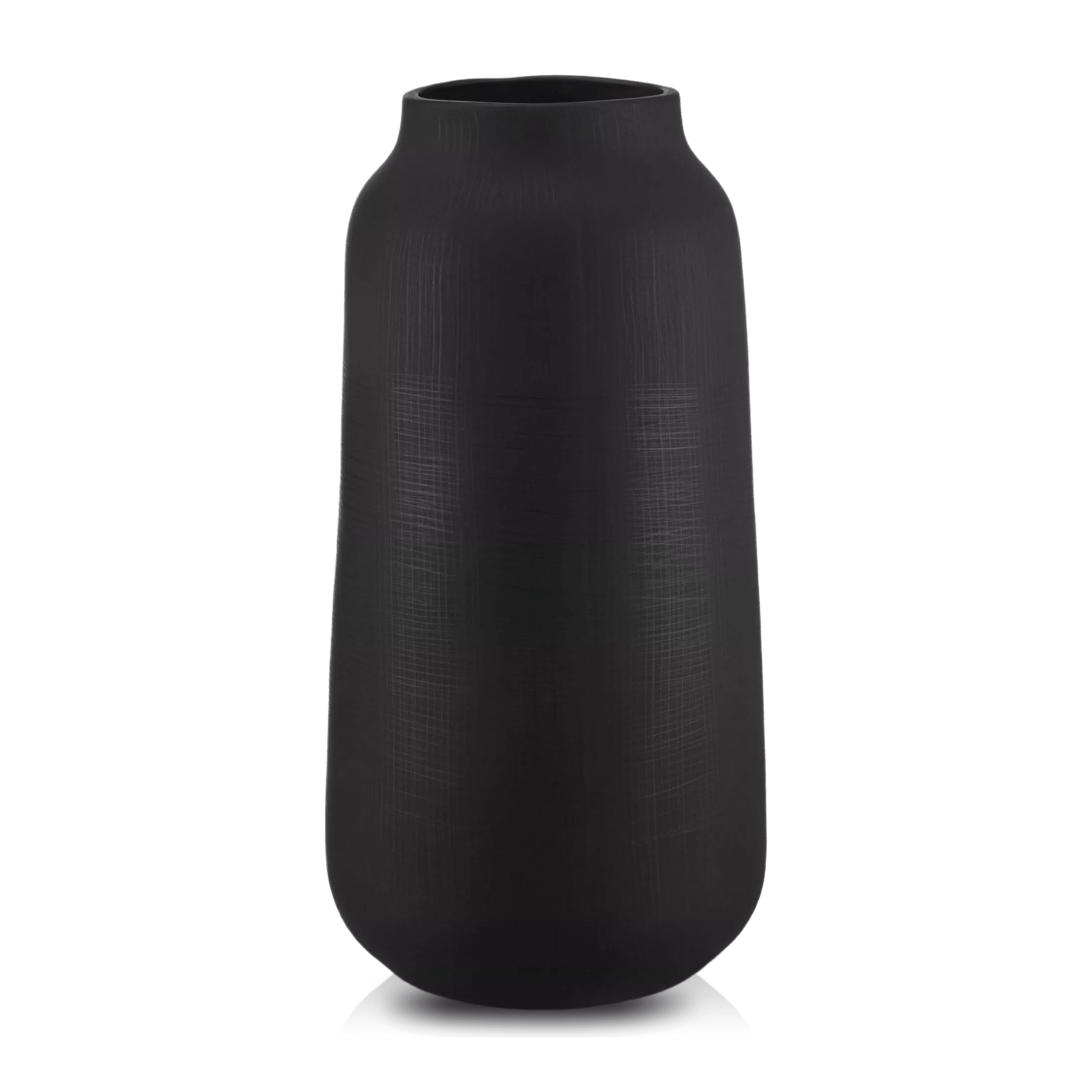 Vase noir texturé