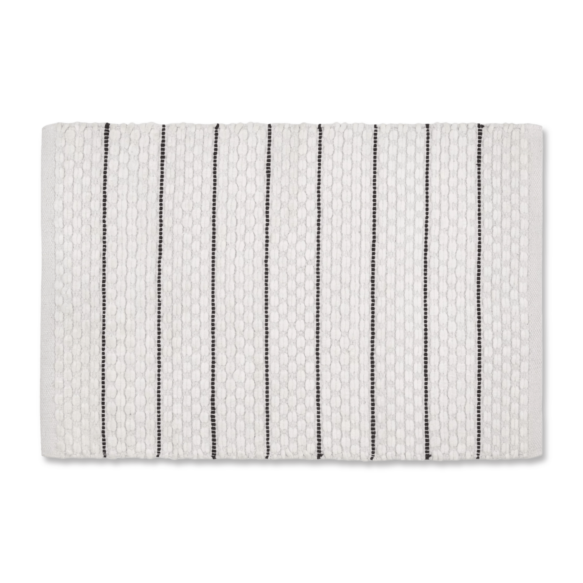 Tapis de bain avec rayures noires