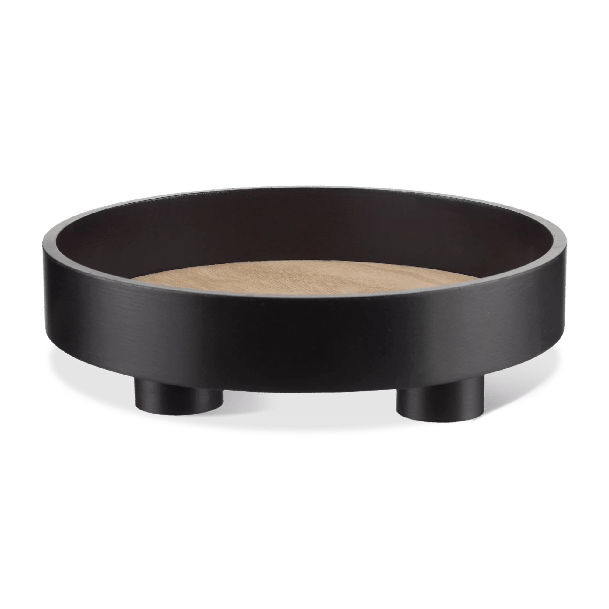 Plateau noir et naturel sur pattes