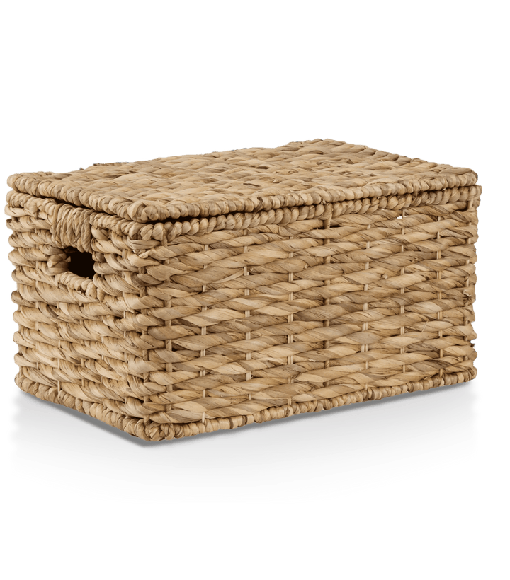 Coffre de rangement en jacinthe d'eau