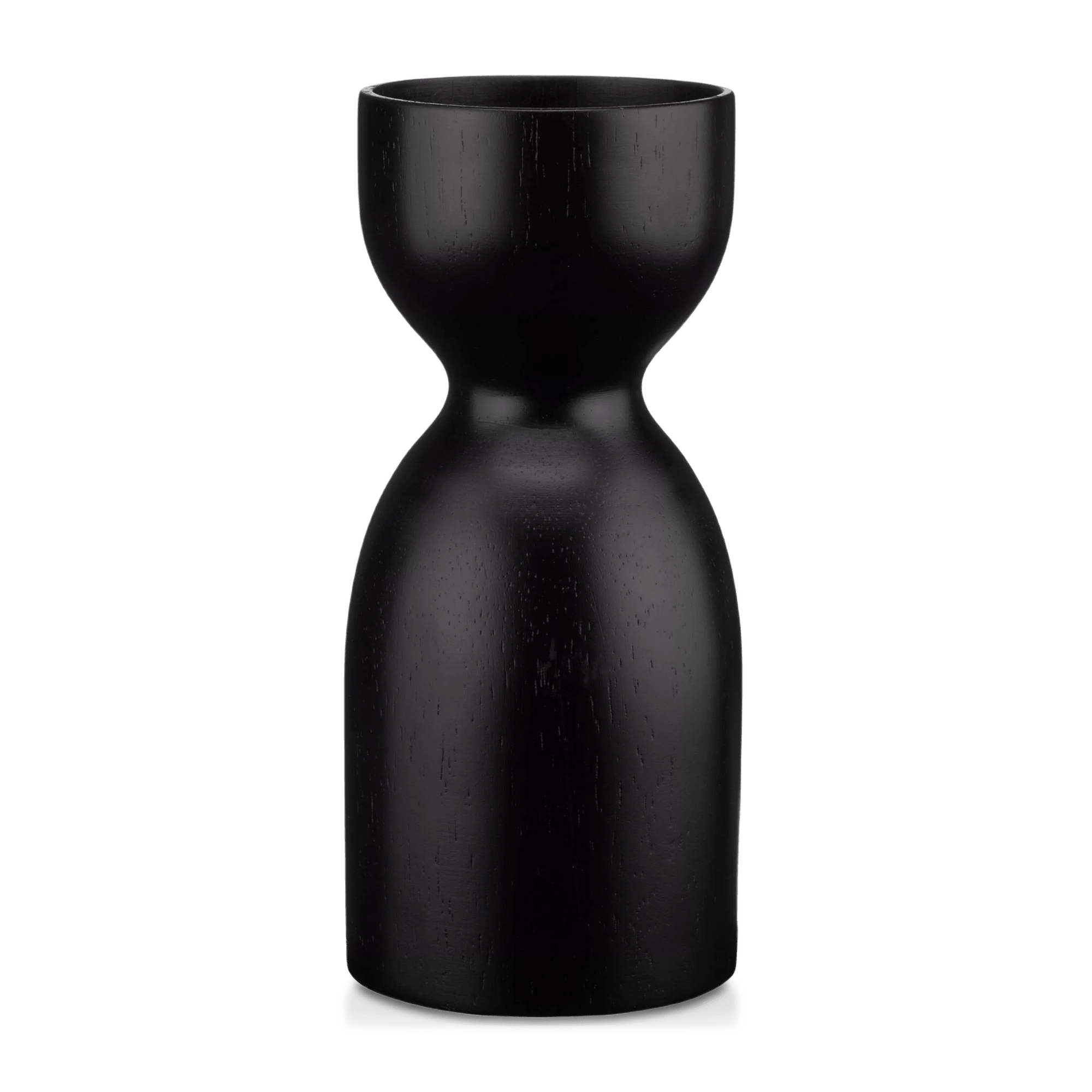 Black Wooden Pillar Candle Holder