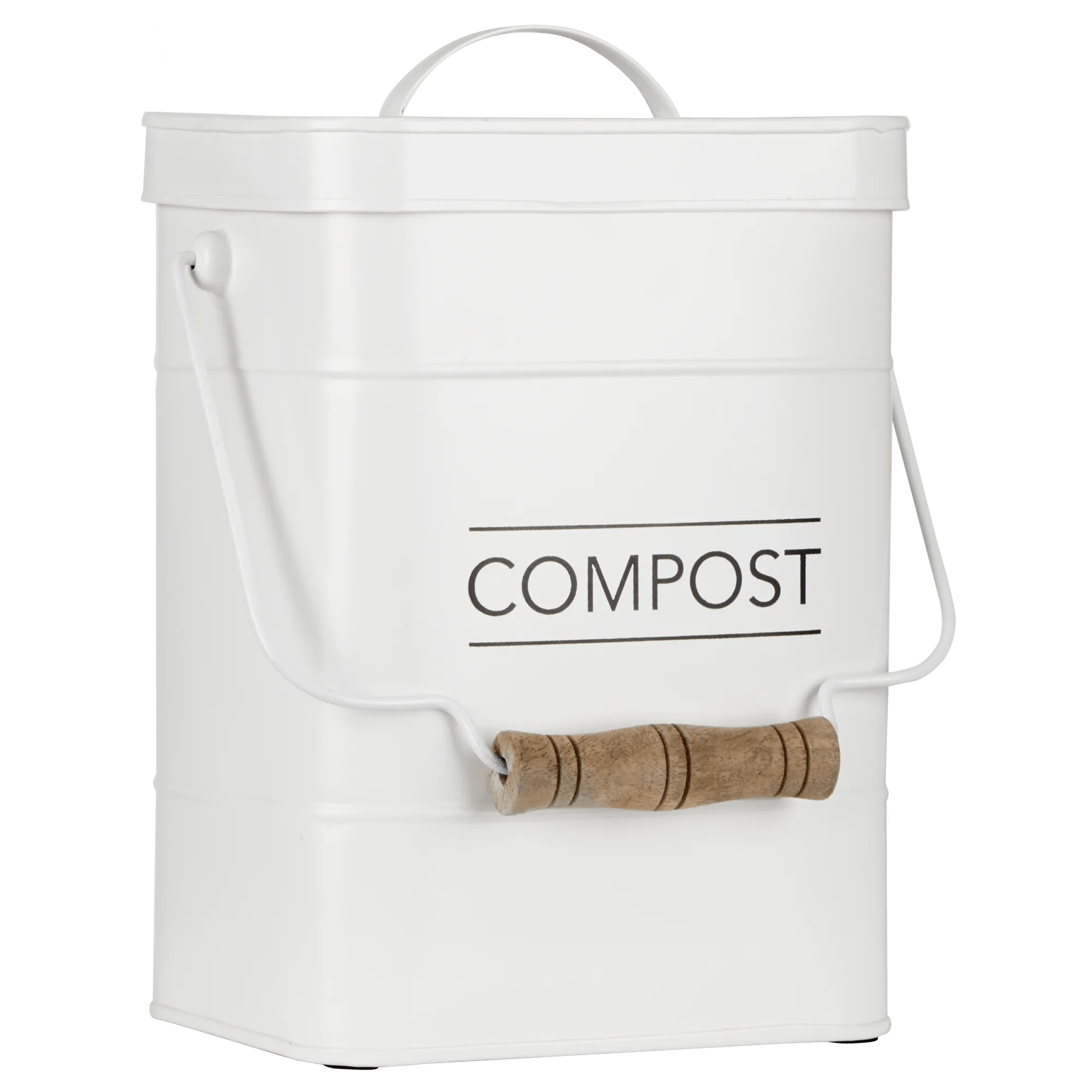 Boîte de rangement rustique en métal blanc