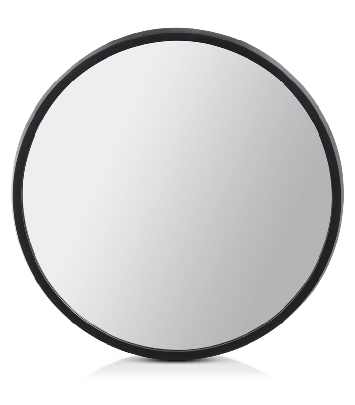 Miroir rond avec cadre noir