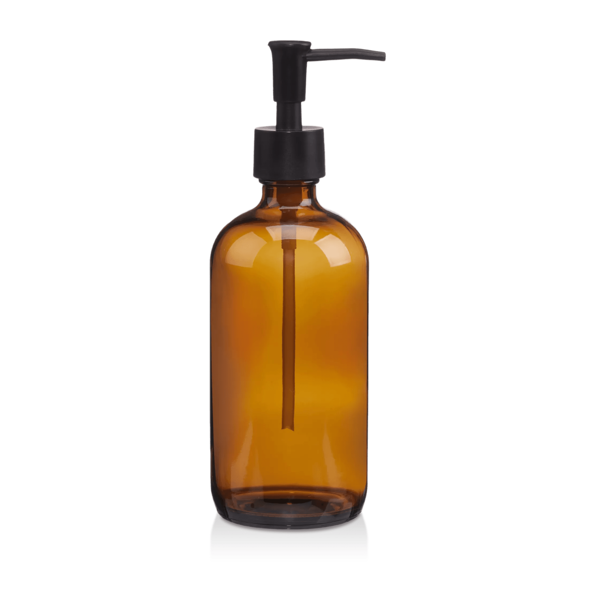 Distributeur de savon en verre ambré