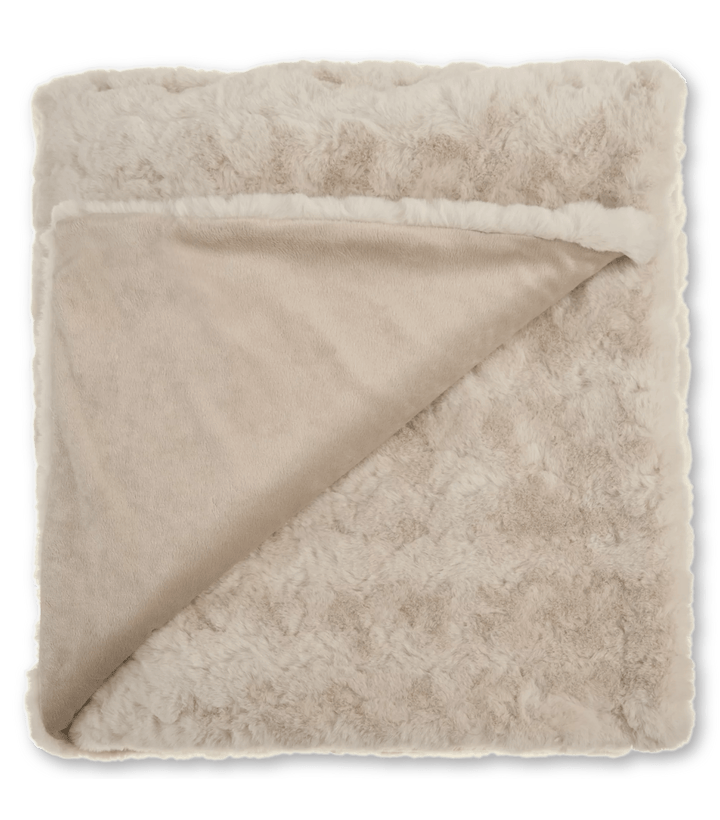 Oatmeal Sheep Faux Fur Throw