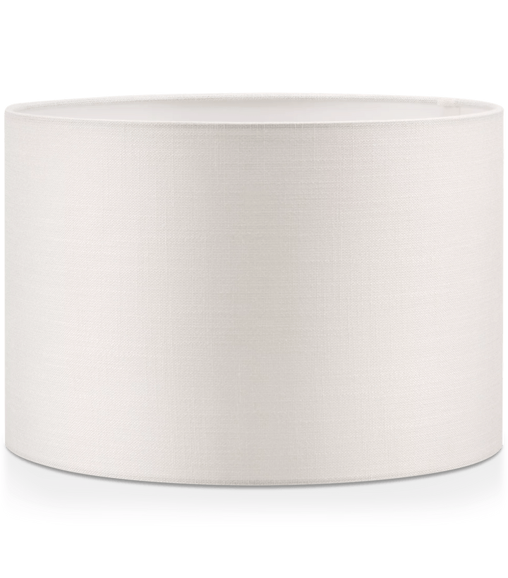 Abat-jour rond en tissu Chita Blanc Cassé