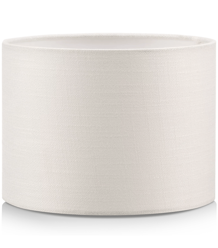 Abat-jour rond en tissu Chita Blanc