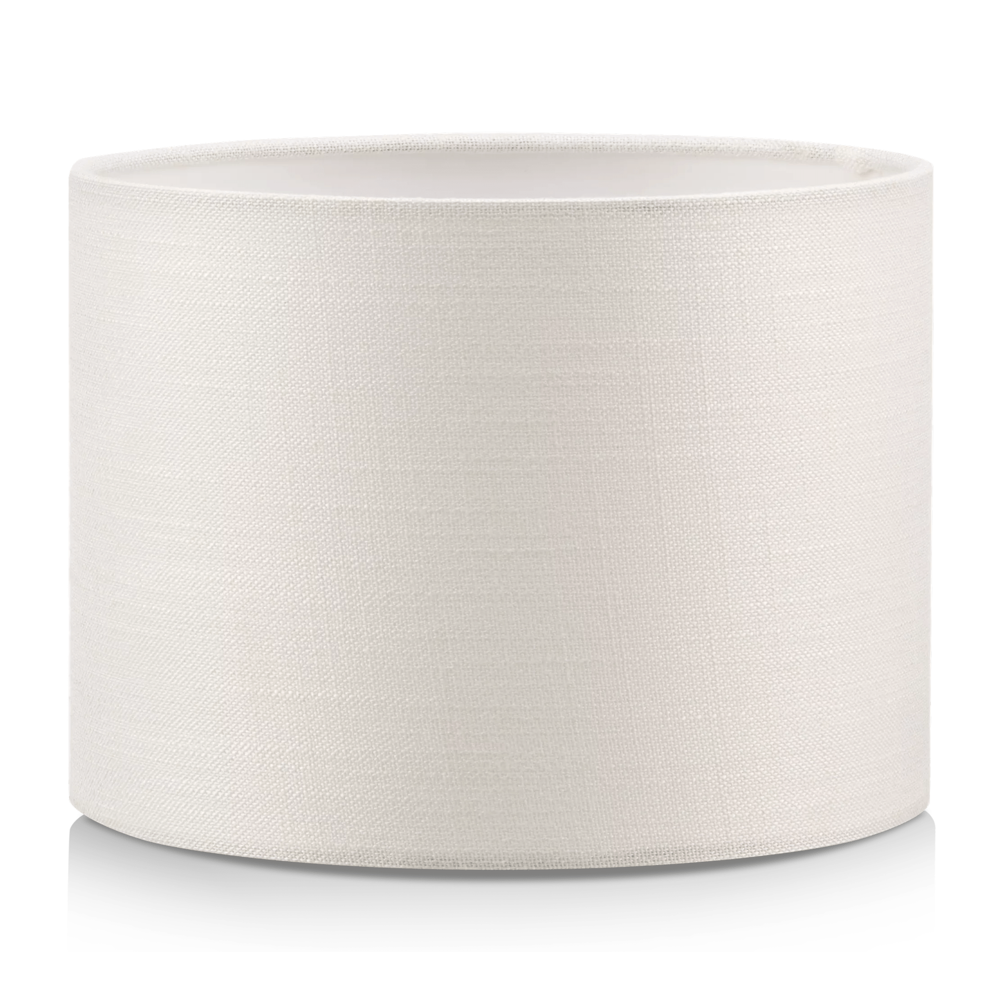 Abat-jour rond en tissu Chita Blanc
