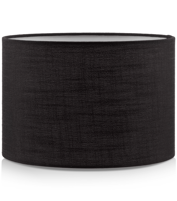 Abat-jour rond en tissu Chita Noir