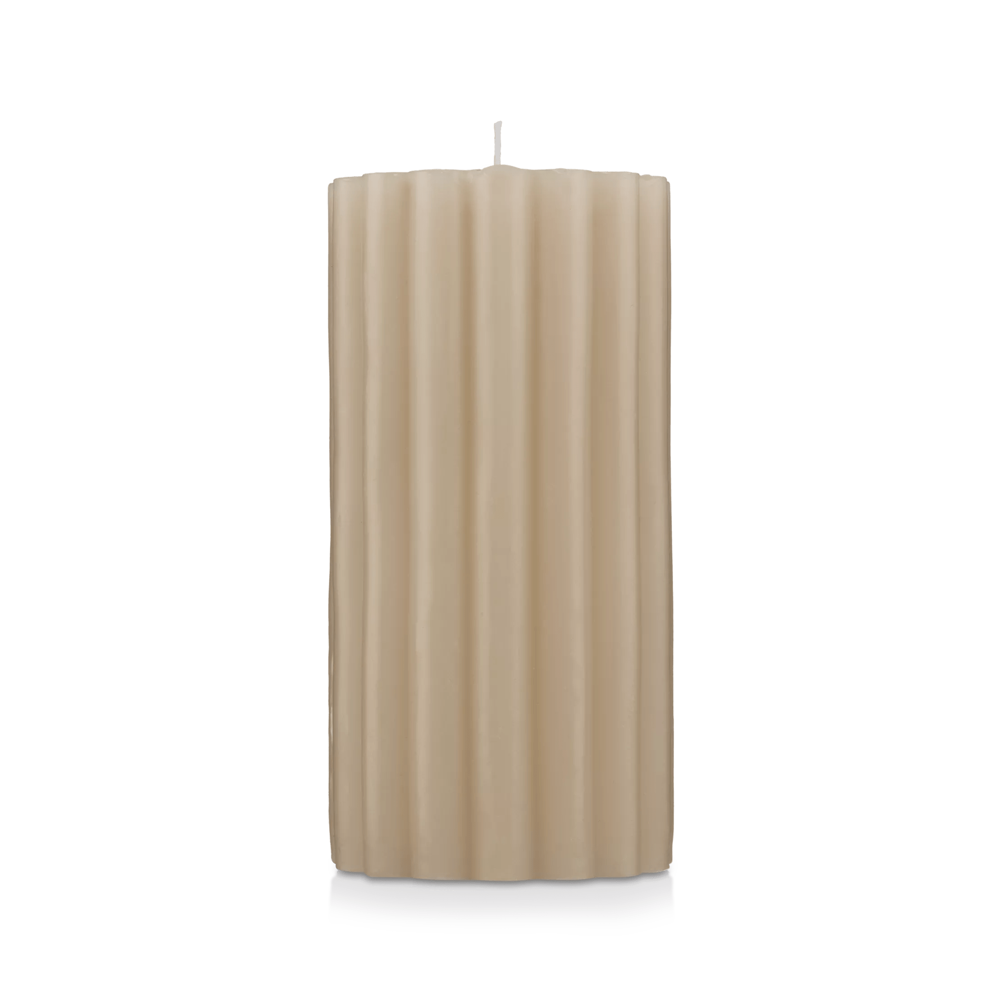 Ribbed Pillar Candle