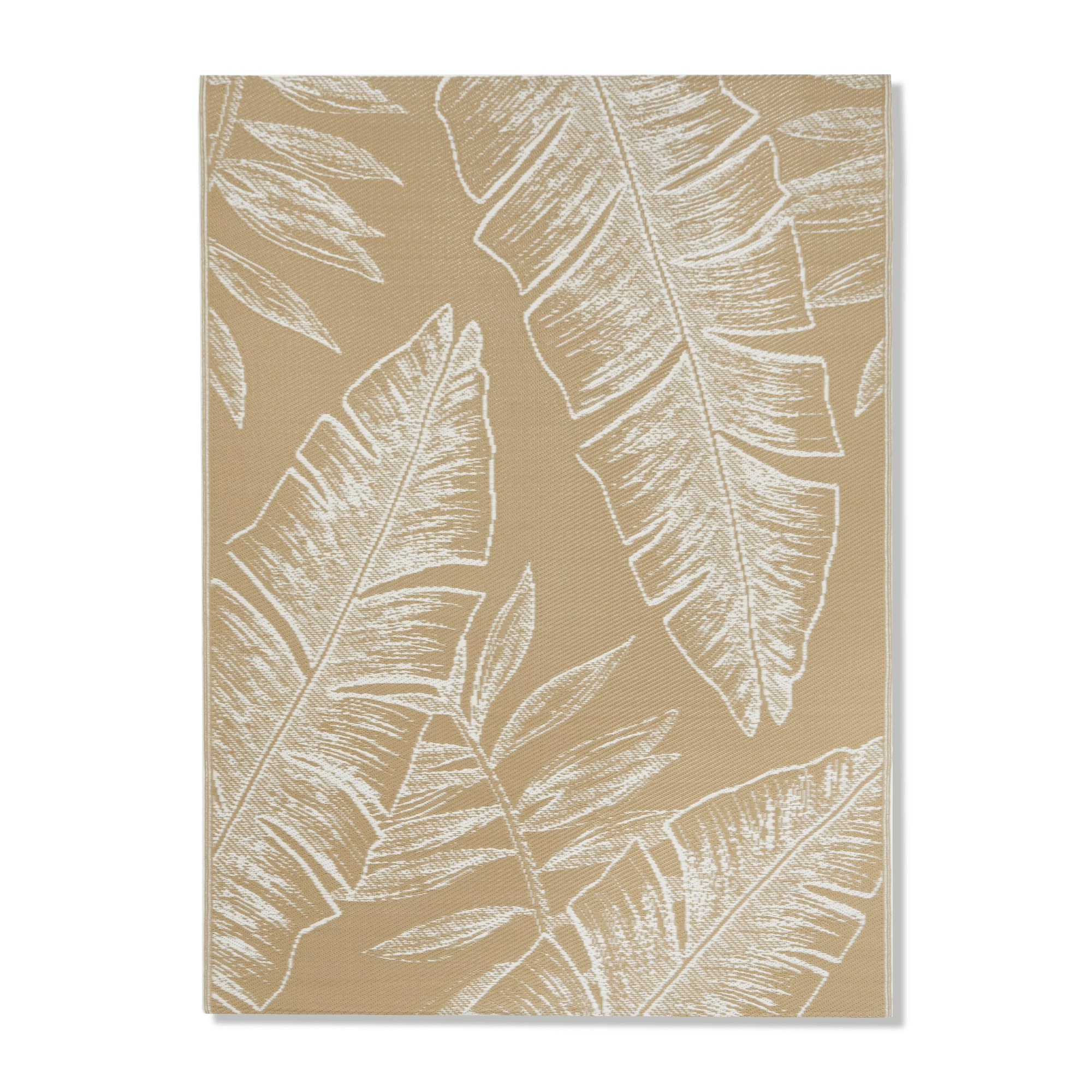 Tapis extérieur avec motif de feuilles tropicales