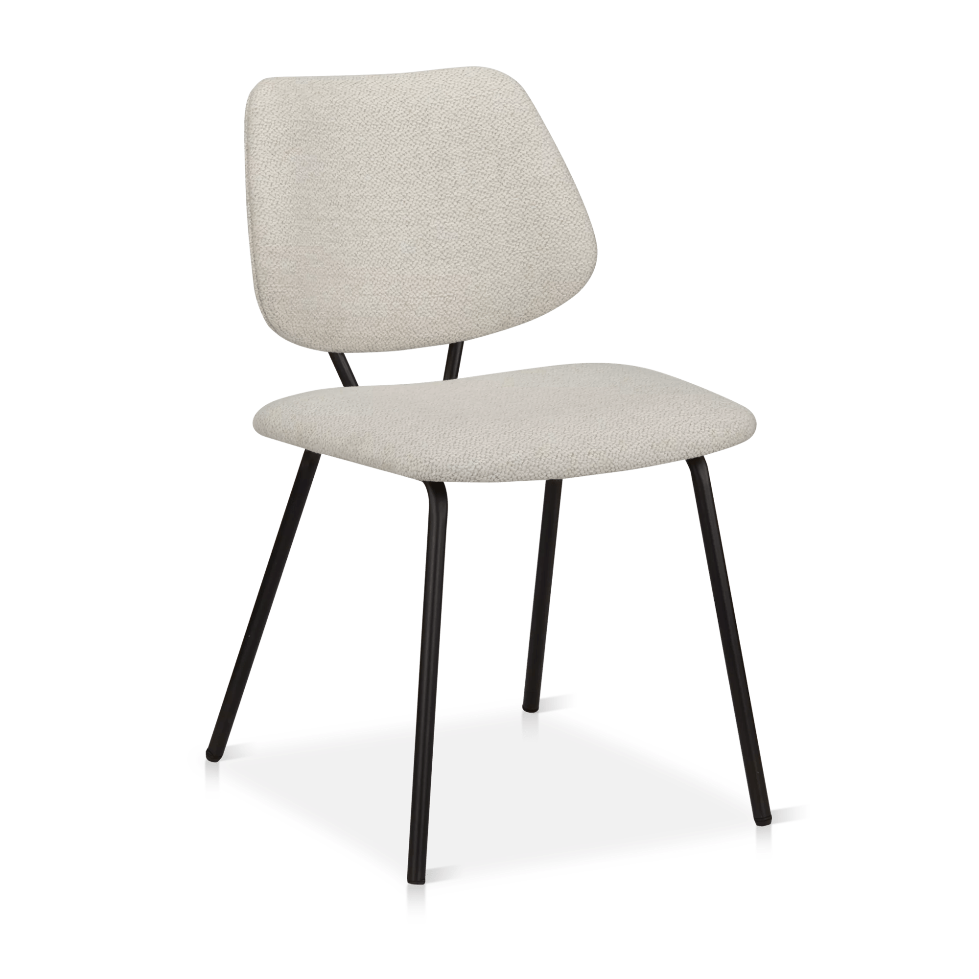 Chaise de salle à manger en tissu et en métal