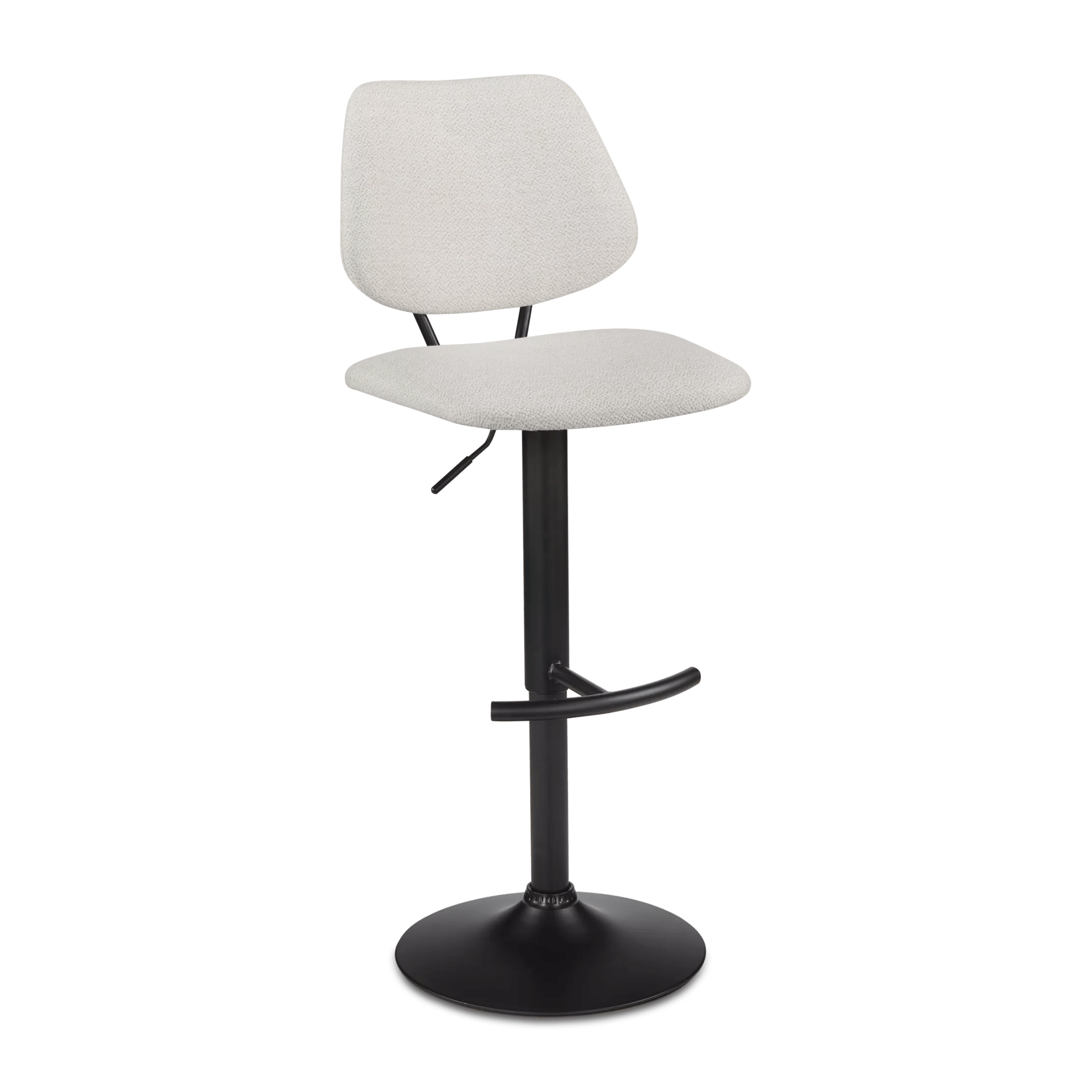 Tabouret de comptoir ajustable en tissu et métal
