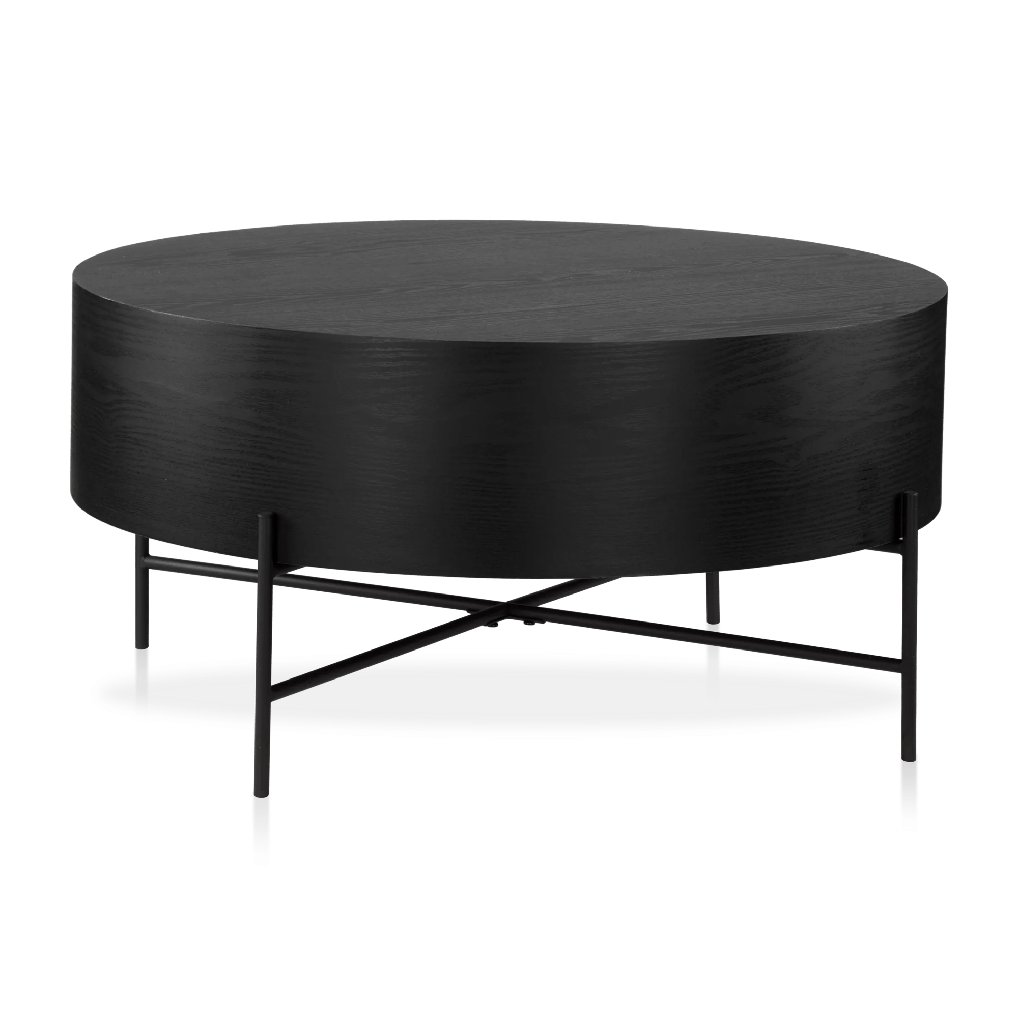 Veneer and Metal Coffee Table