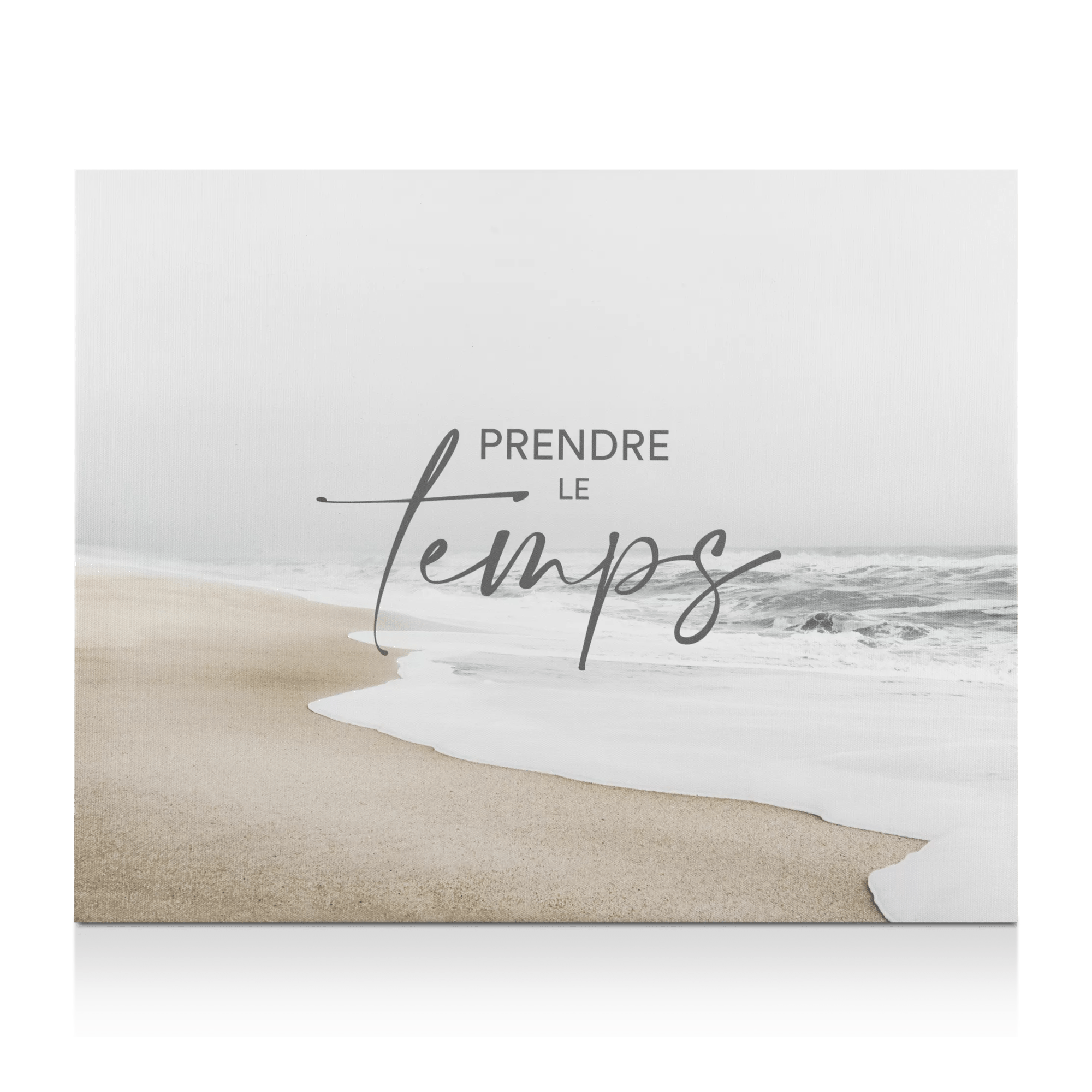 Beach and Inspiring Typography Printed Canvas