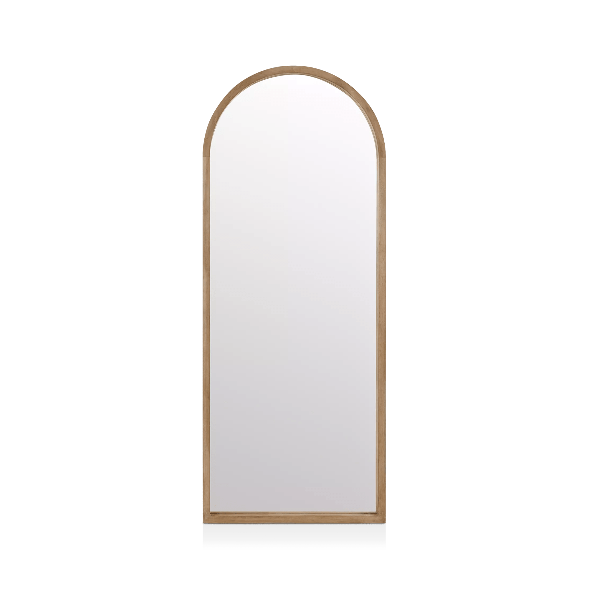 Full-Size Mirror with Wooden Arched Frame