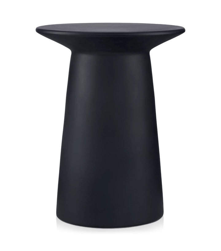 Black Cement Hourglass Side Table
