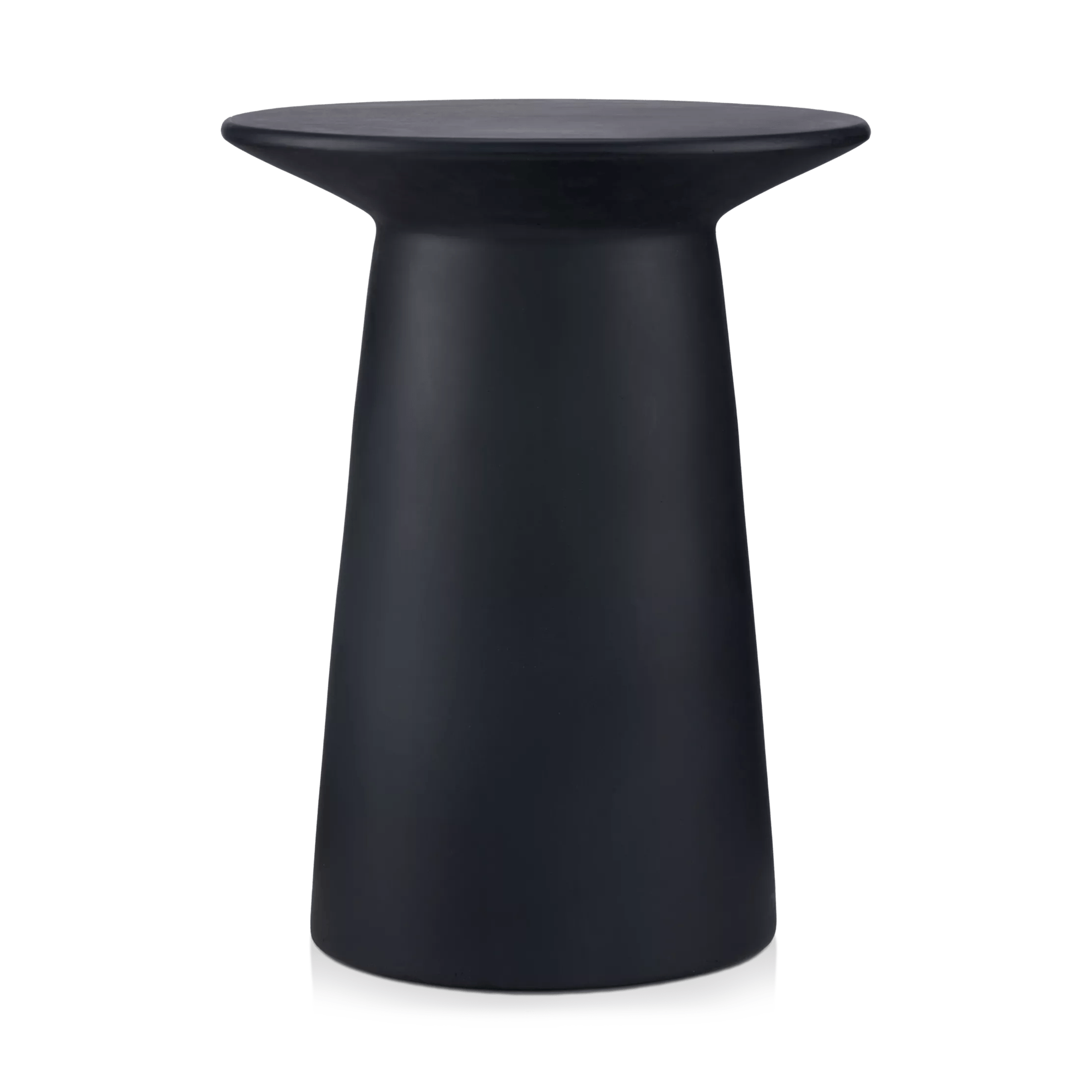 Black Cement Hourglass Side Table