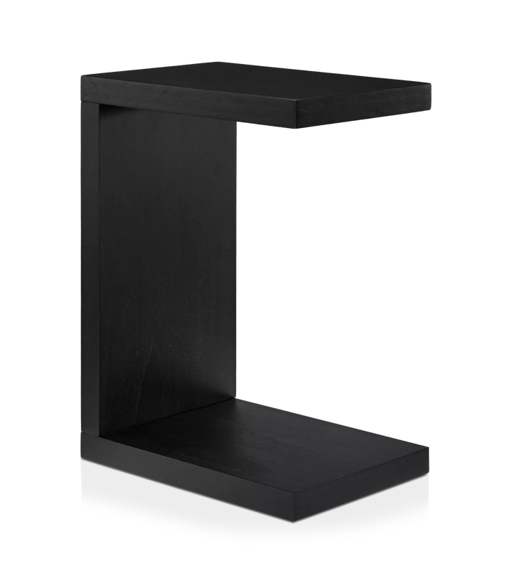 Black Wood Side Table