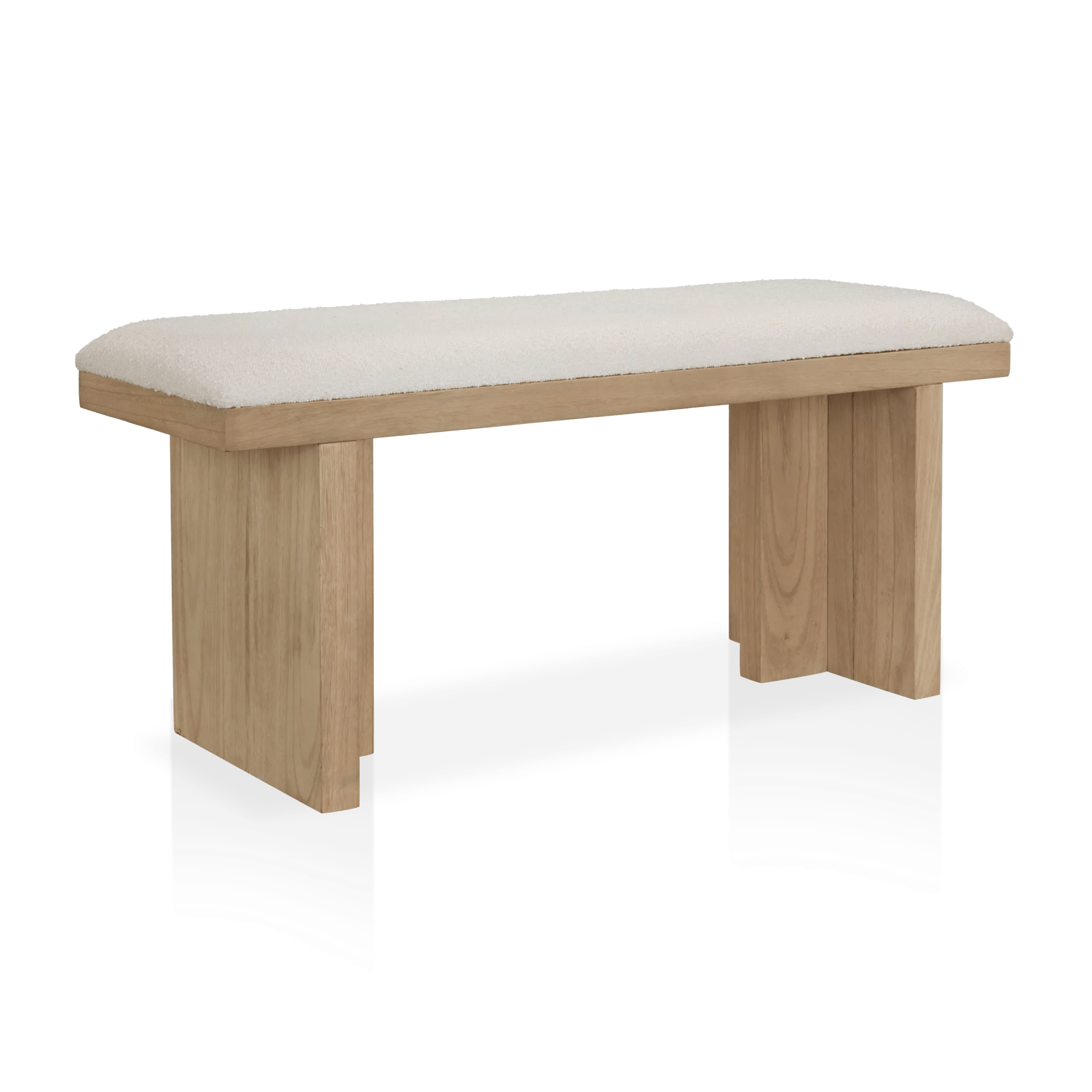 Banc en tissu et en bois