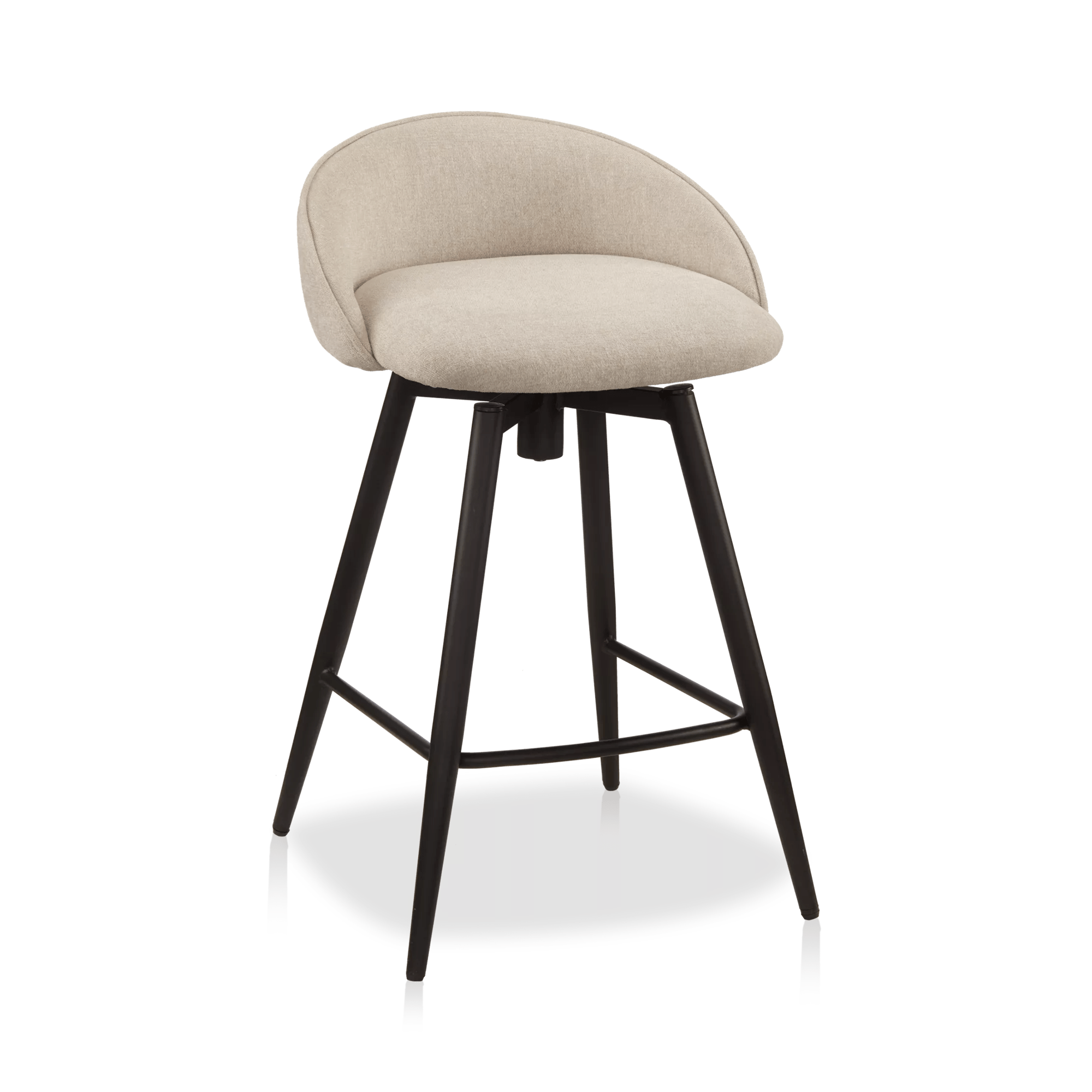 Fabric and Metal Bar Stool