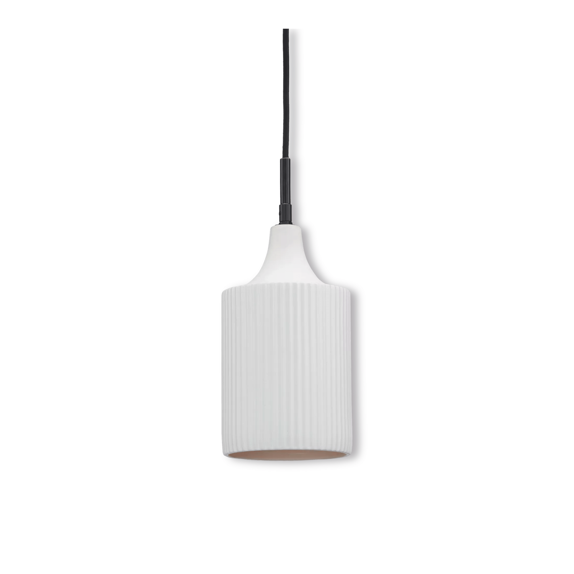 Lampe suspendue en céramique et en métal