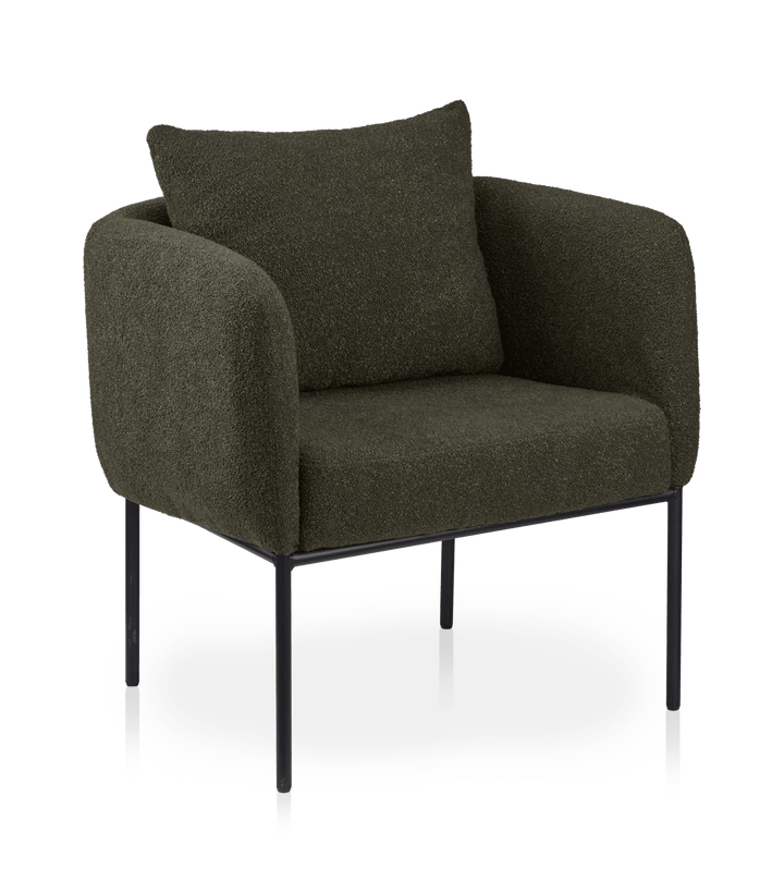 Fabric and Metal Accent Chair