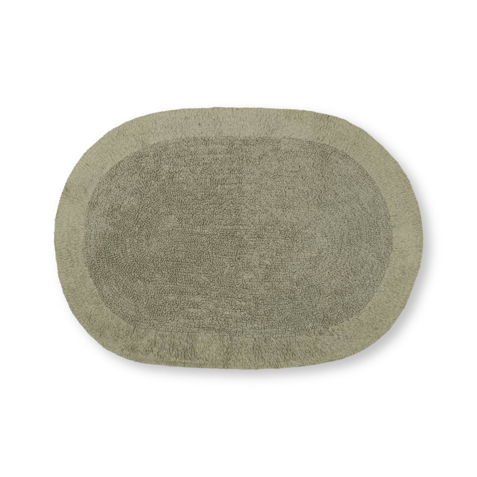 Tapis de bain oval touffeté