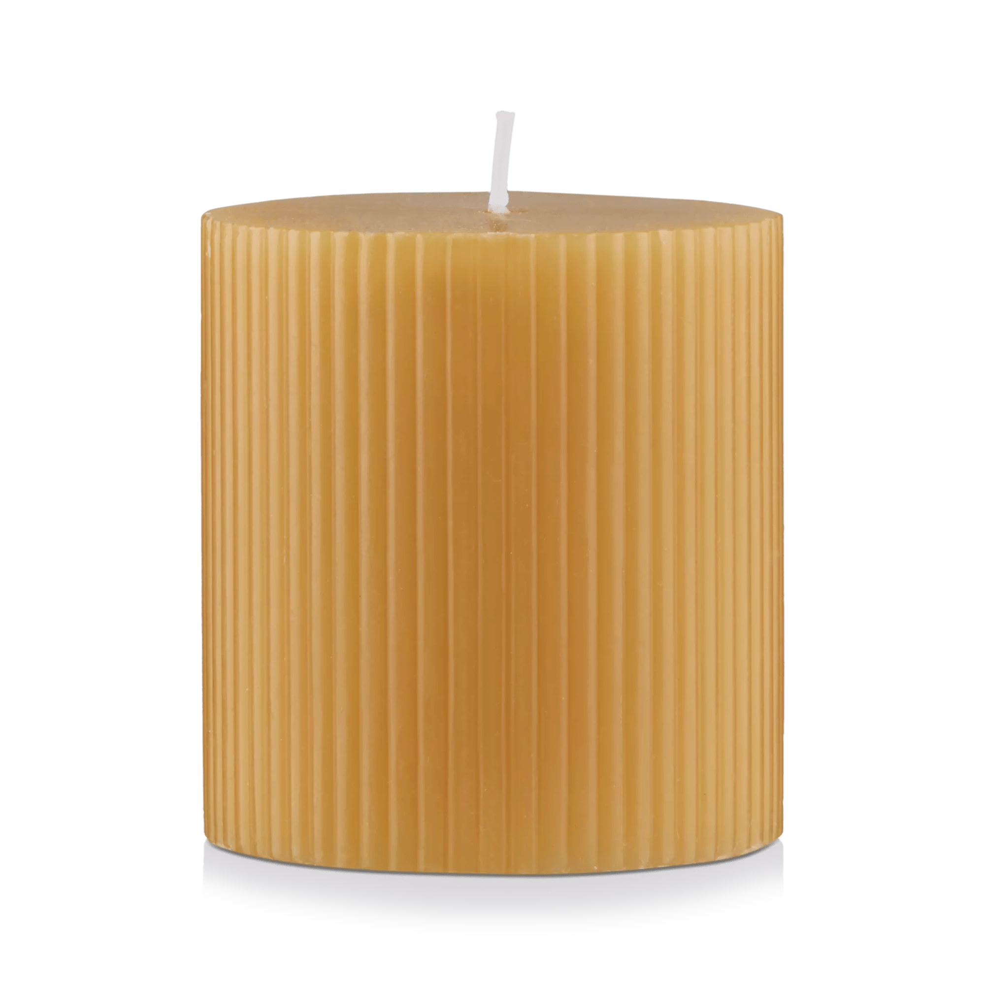 Ribbed Pillar Candle