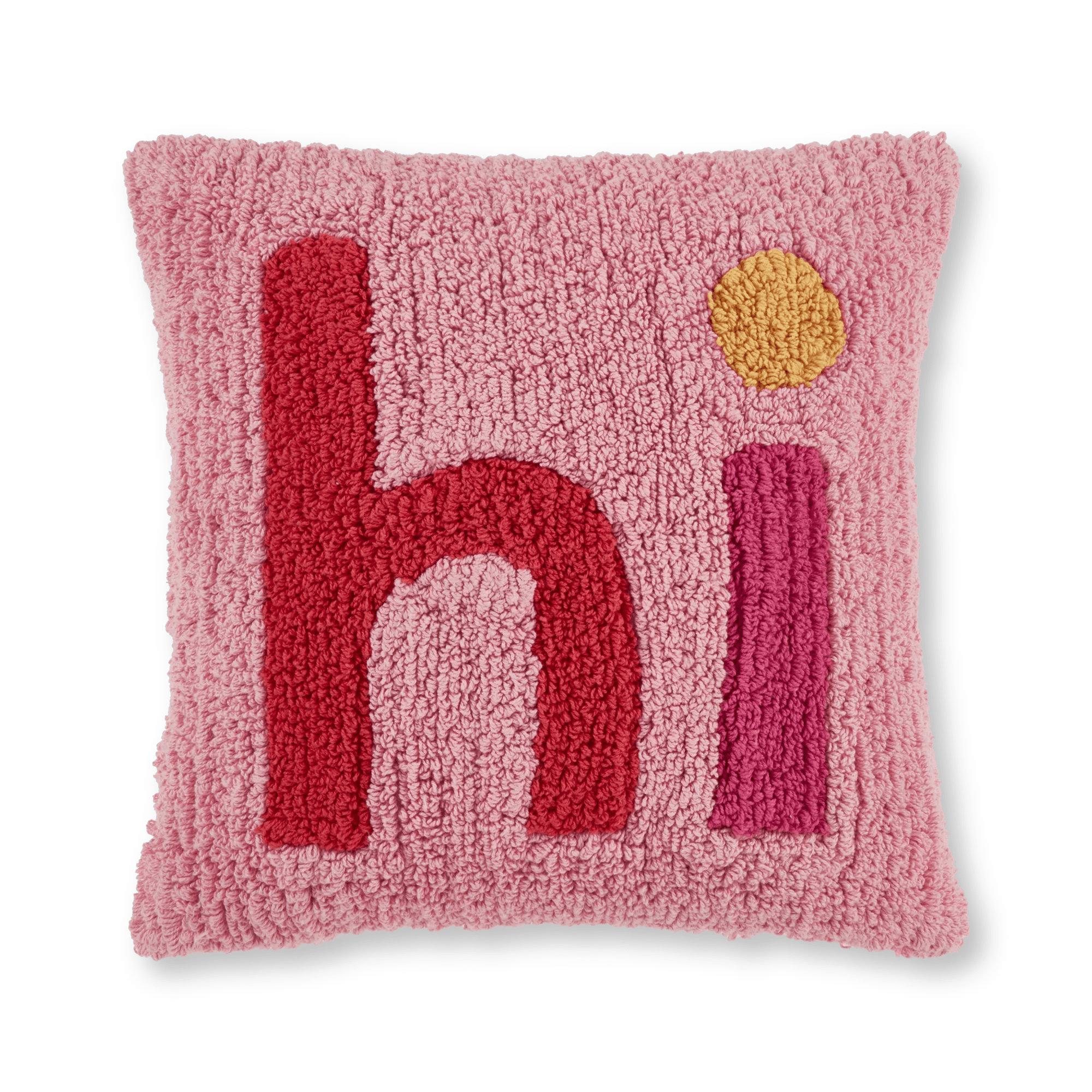 Decorative Pillow with Typography Hi