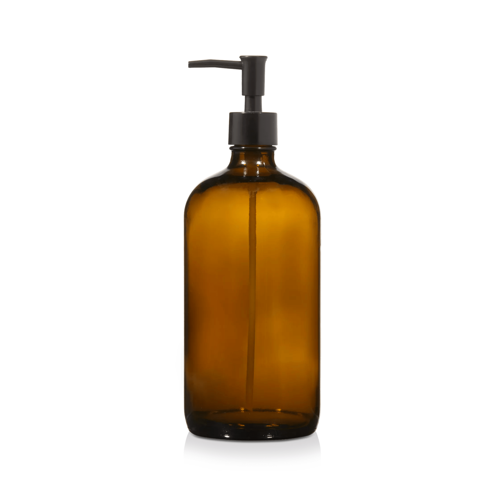 Amber Glass Soap Dispenser