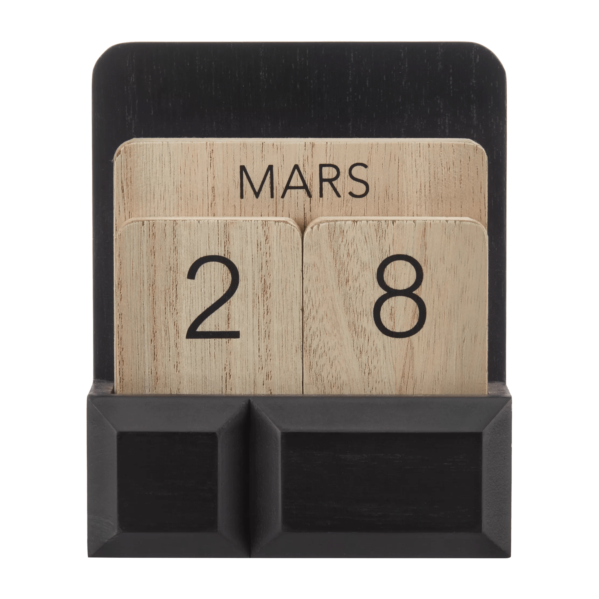 Wood Table Top Calendar (French)