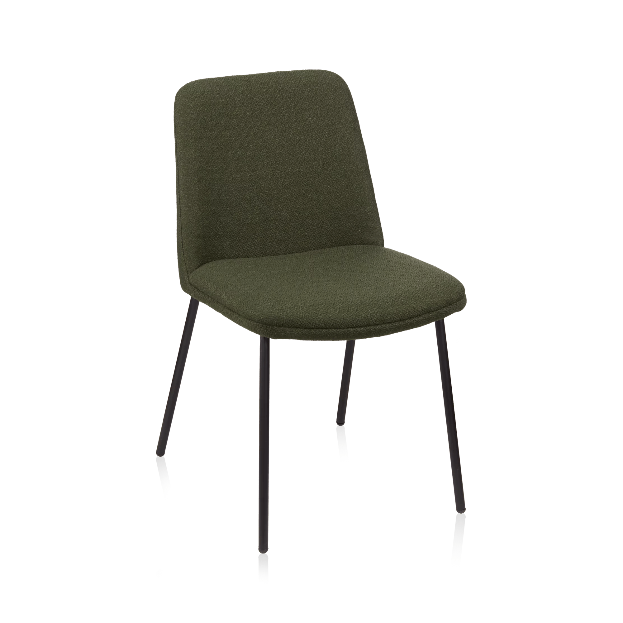 Chaise de salle à manger en tissu et en métal