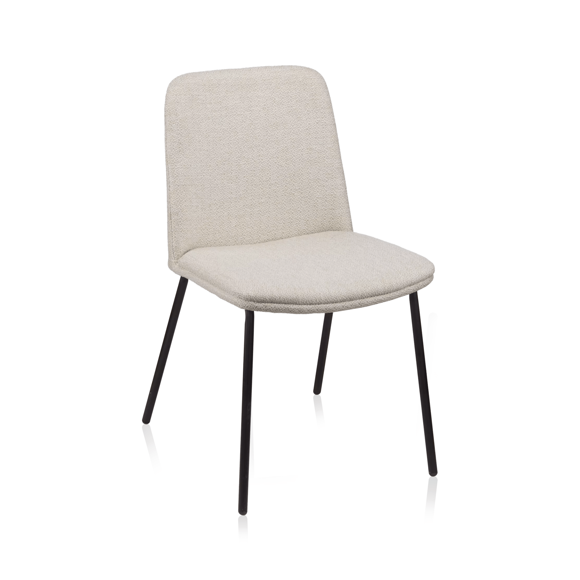 Chaise de salle à manger en tissu et en métal