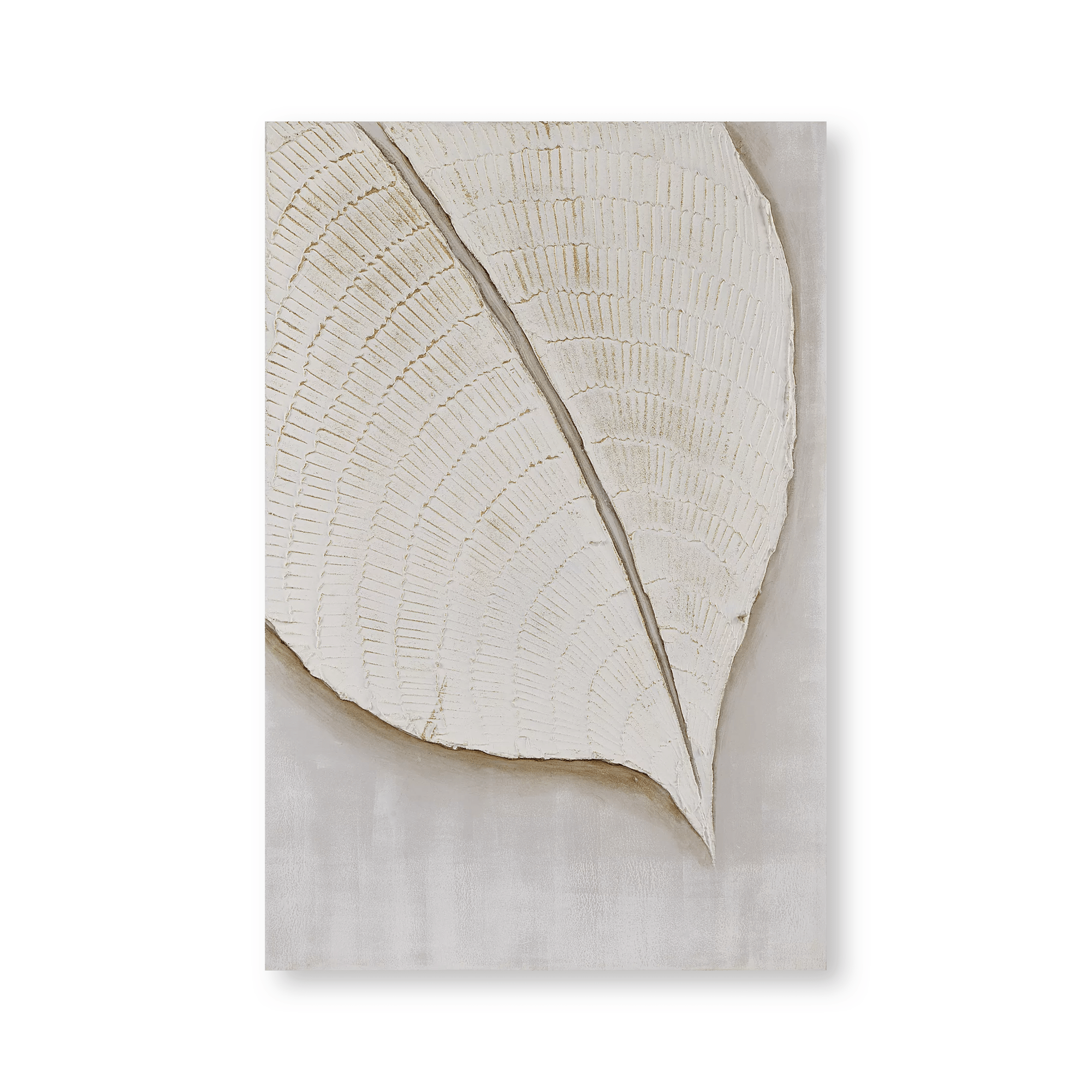 Oil Painted Textured Closeup of a Leaf Canvas