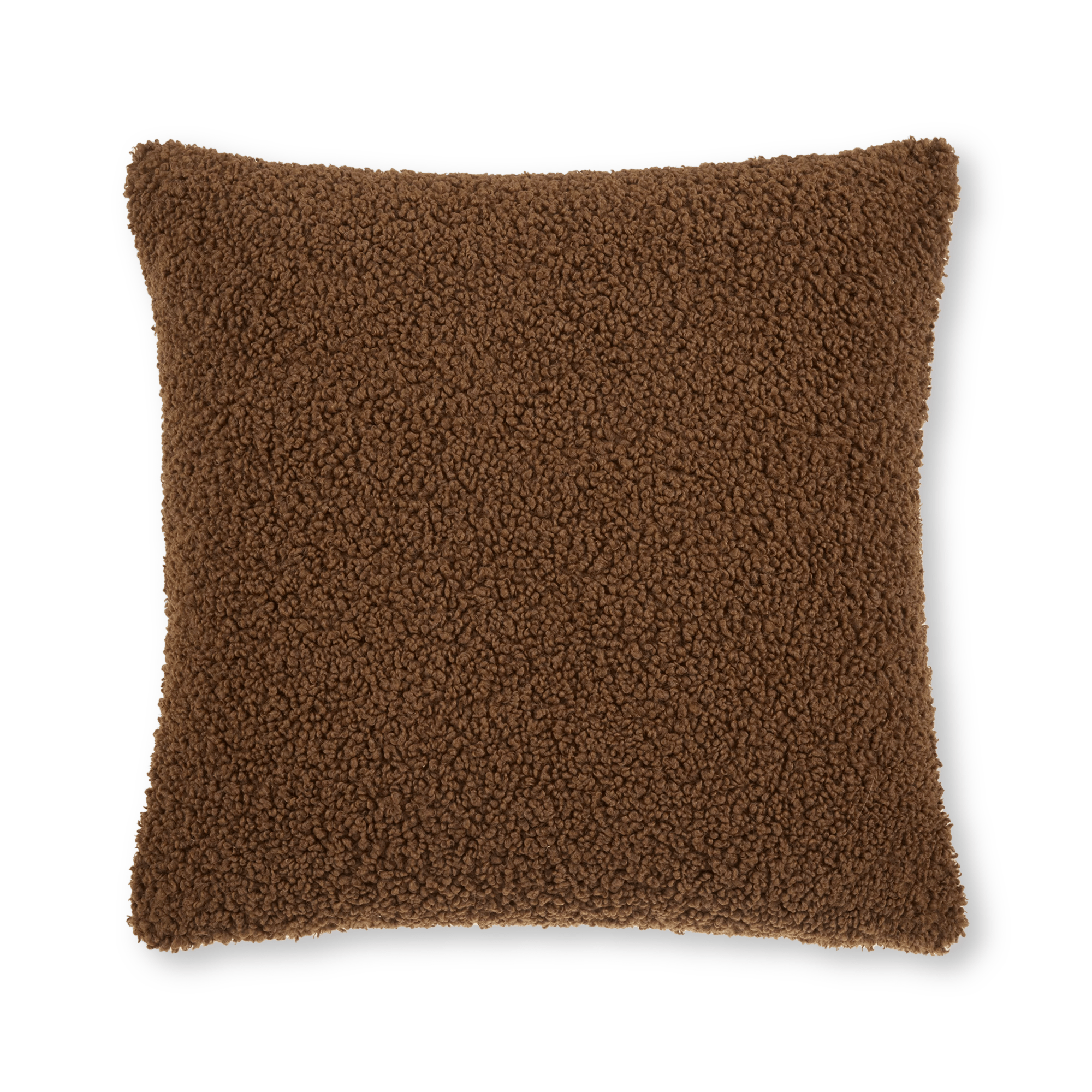 Medium Brown Doodle Boucle Decorative Throw Pillow