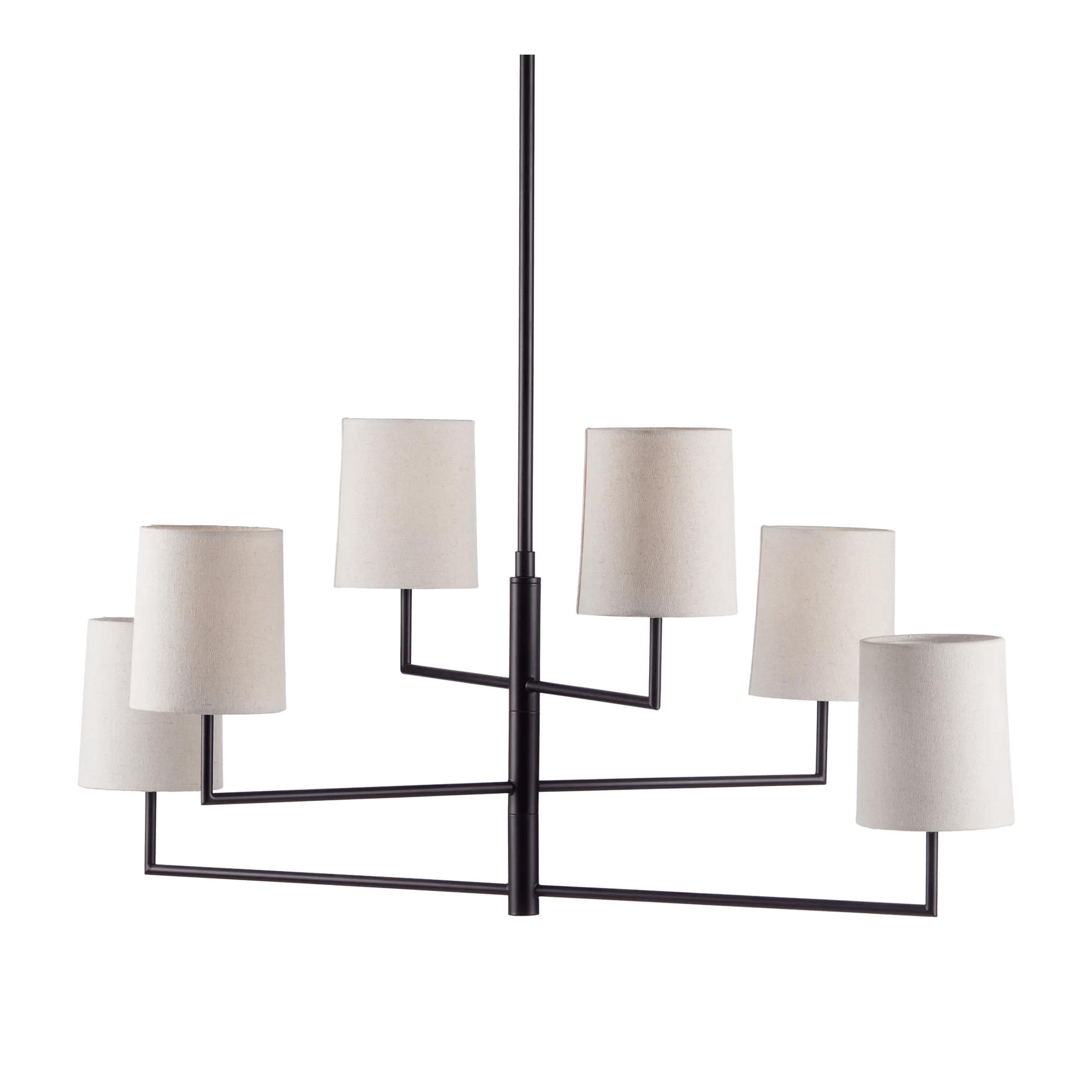 Lampe suspendue abat-jour en lin multiple