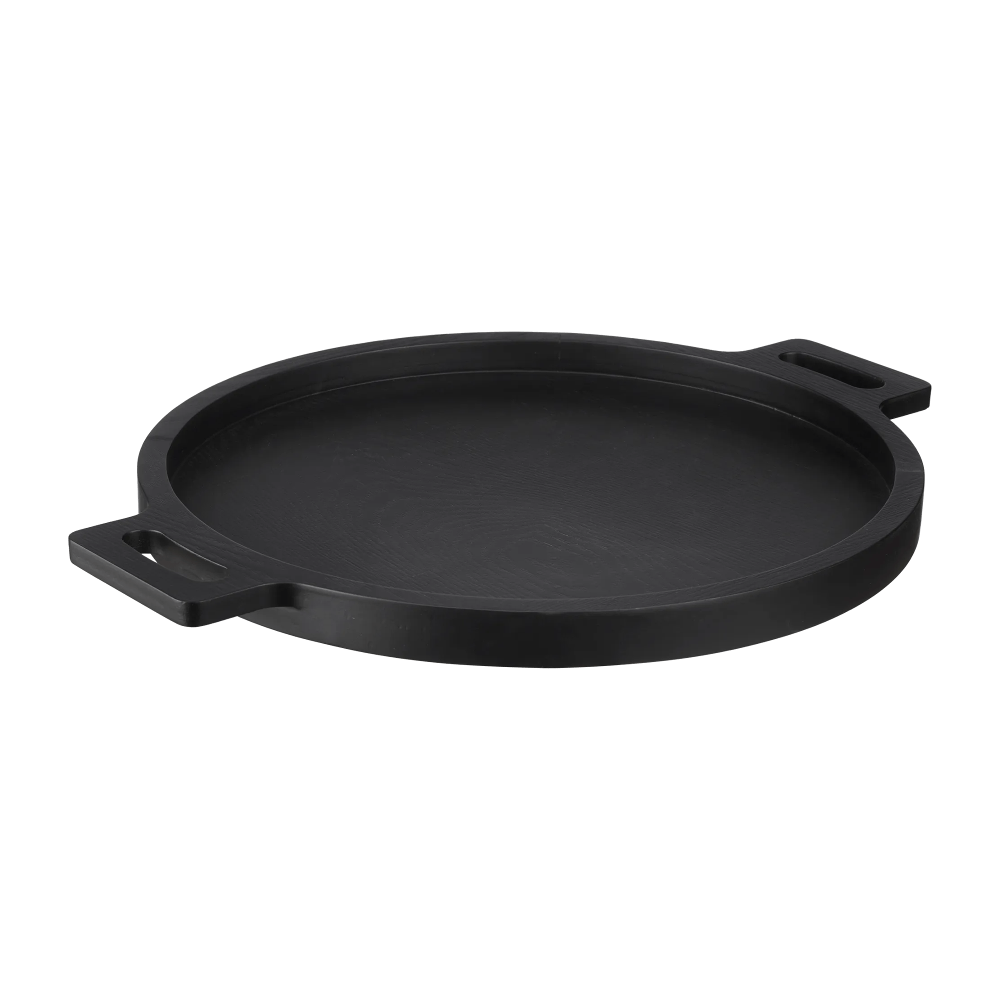 Wood Round Tray with Handles