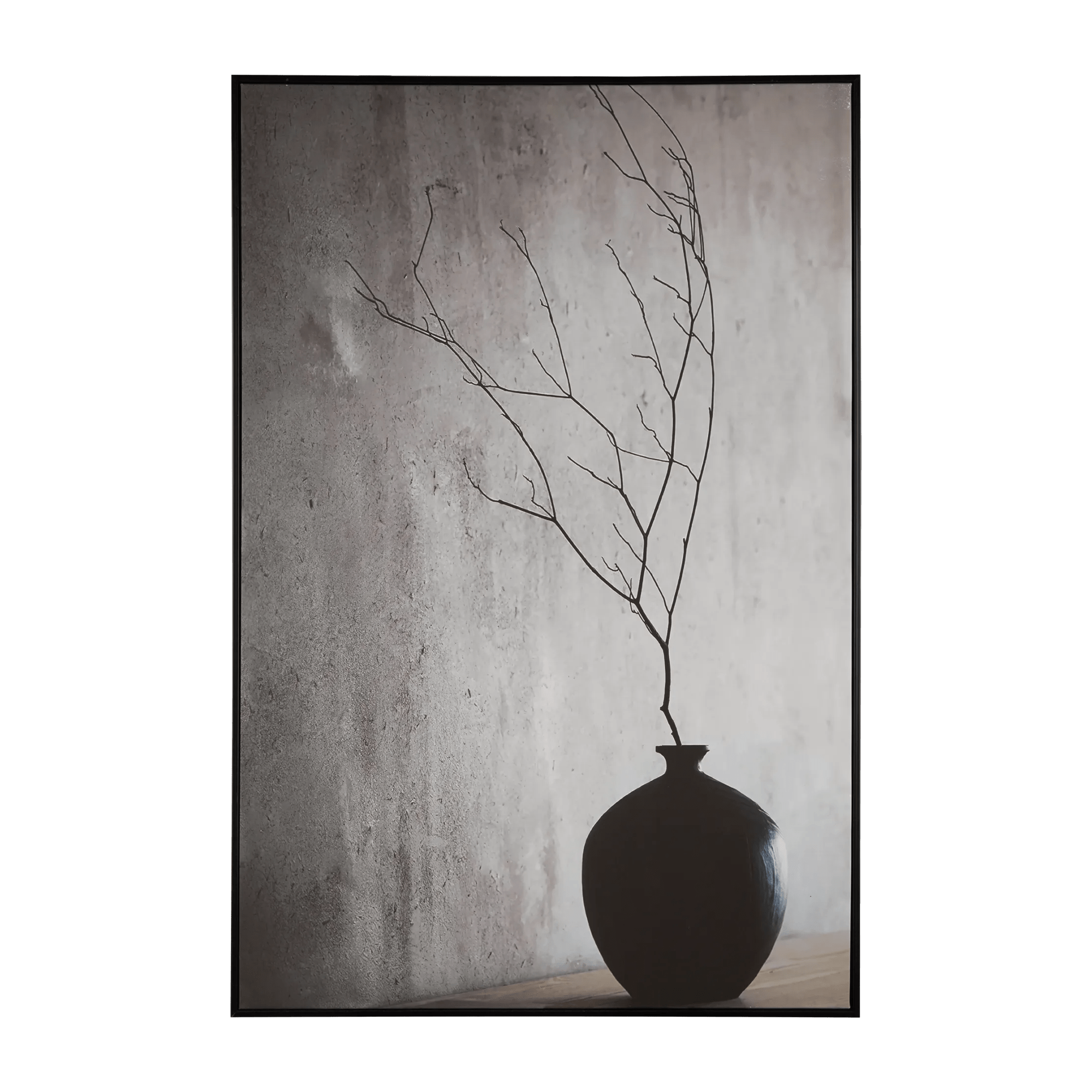 Branch in Black Vase Framed Art