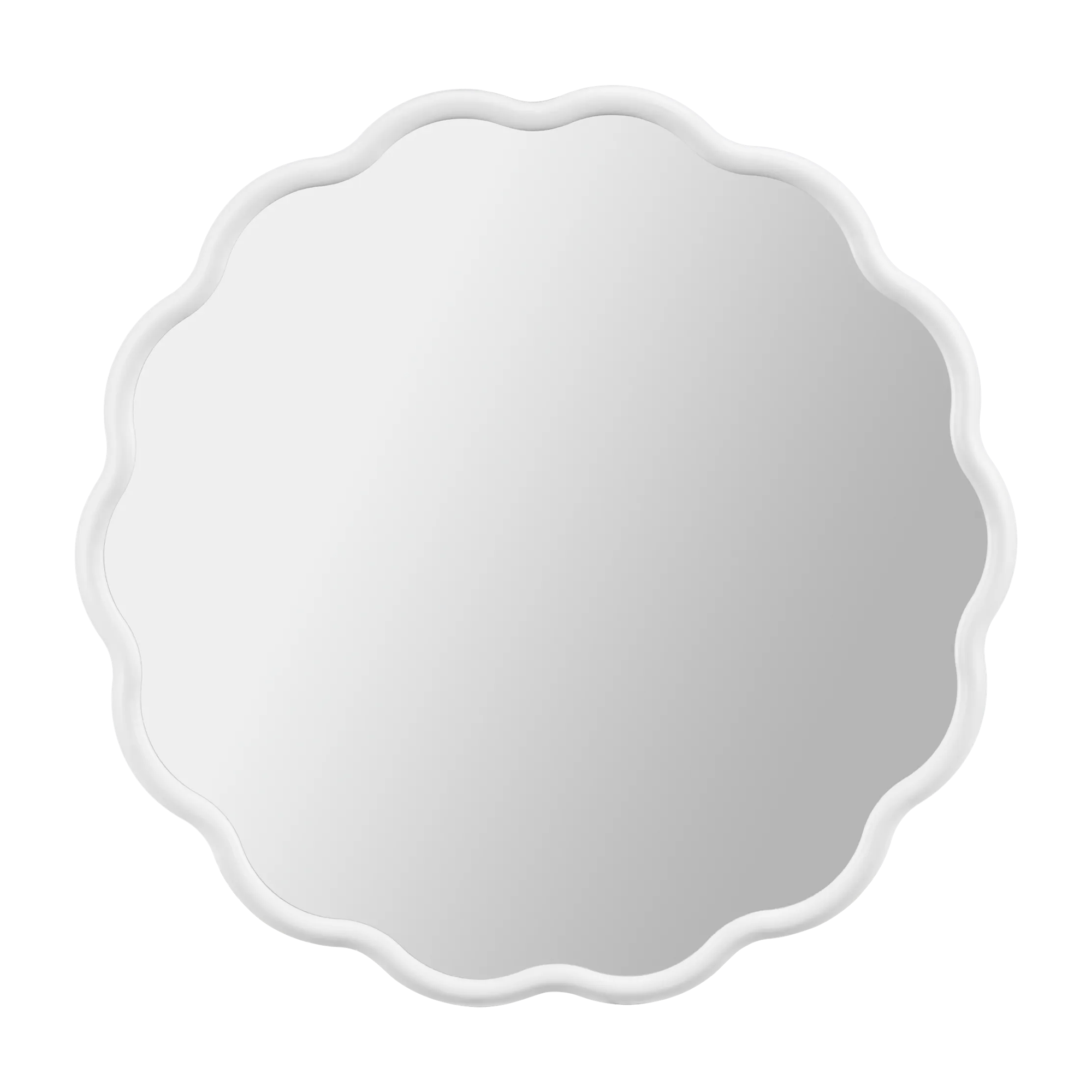 Miroir à bords scallopés