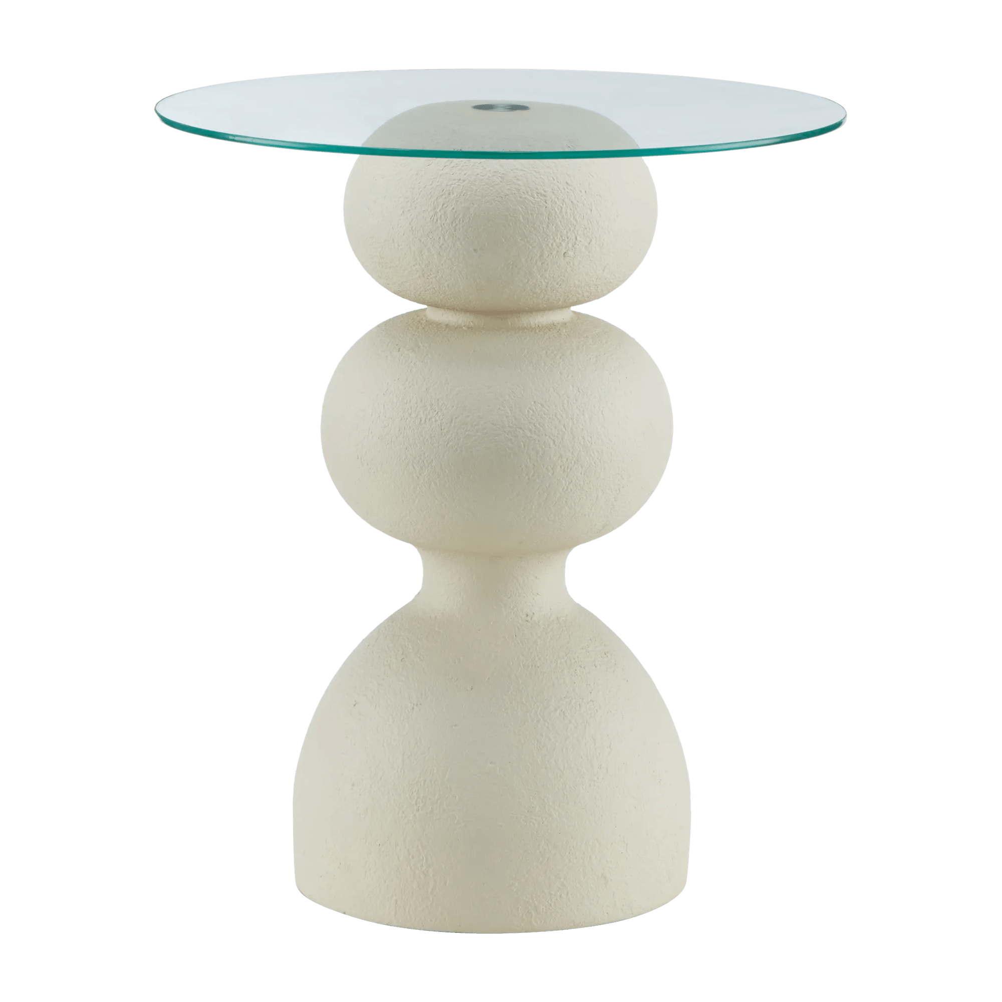 Table d'appoint avec dessus en verre