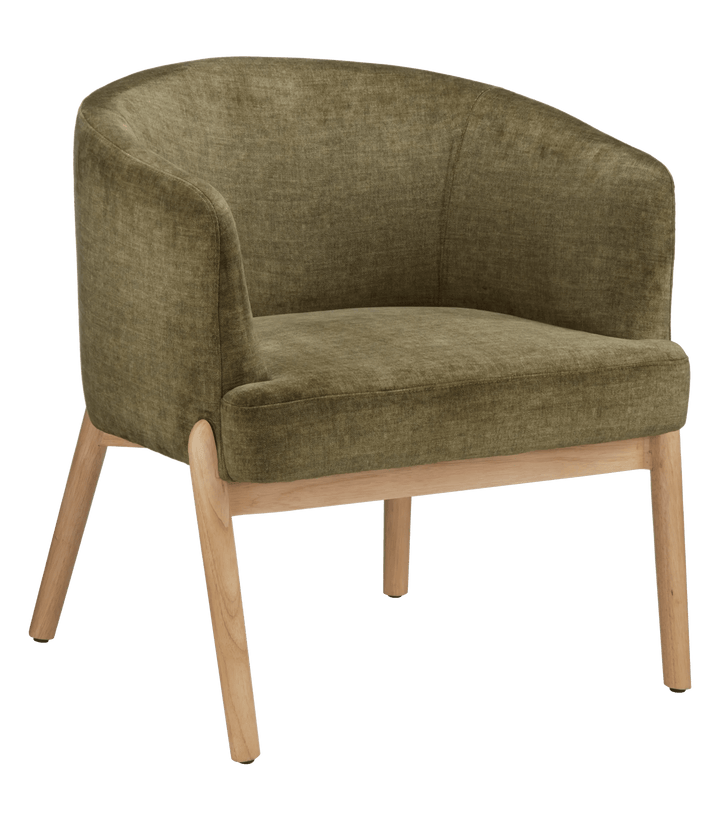 Chaise d'appoint en tissu et bois