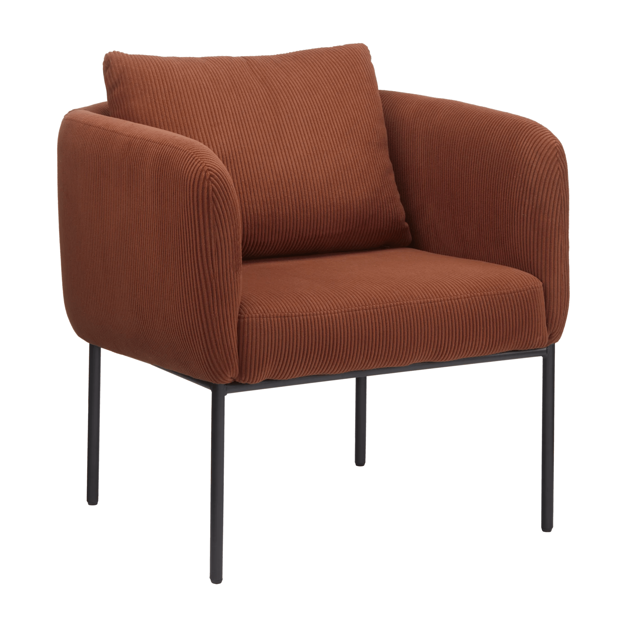 Fabric and Metal Accent Chair