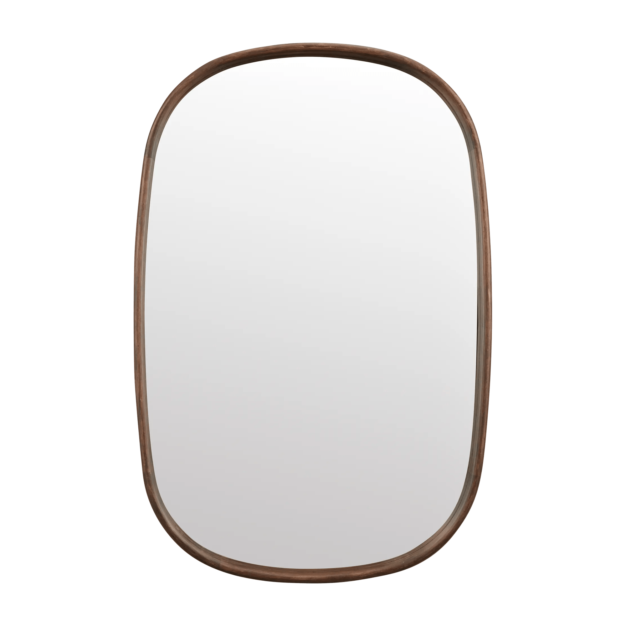 Miroir ovale en noyer